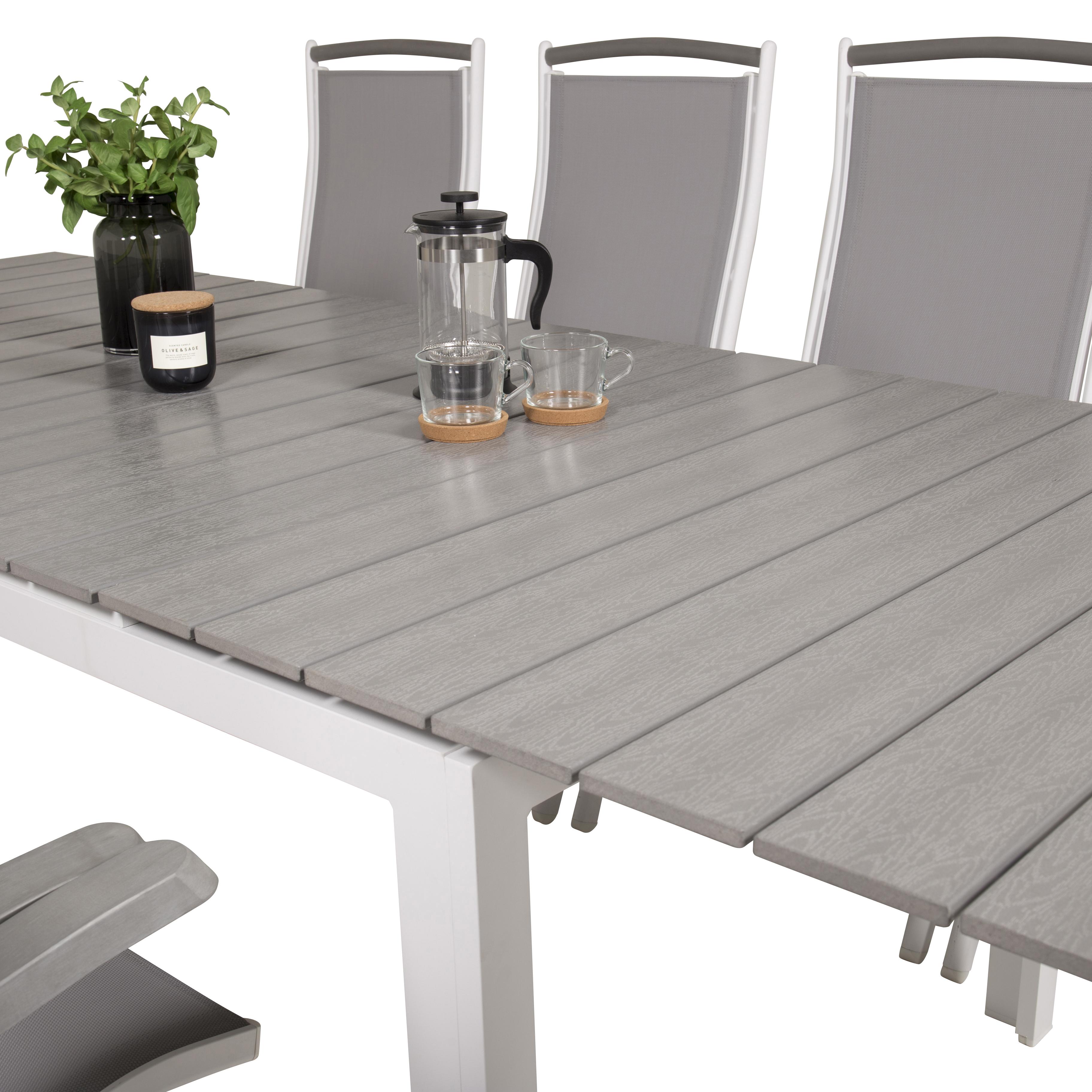 Matgrupp Venture Home Lova 160/240 med 8 Aleyna Stolar