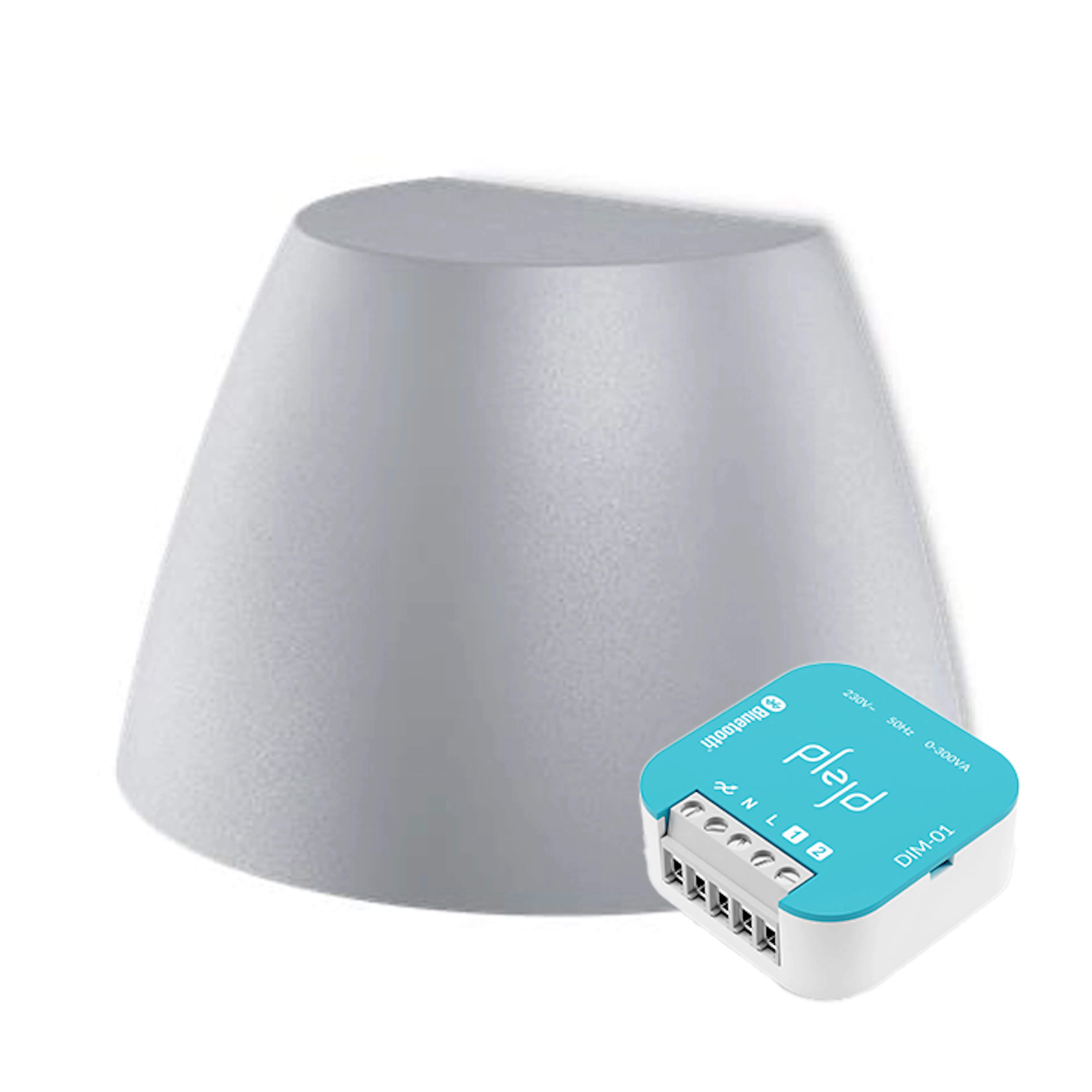 Dimmer Plejd 6st Väggarmatur OUT-02-U Grå + DIM-01