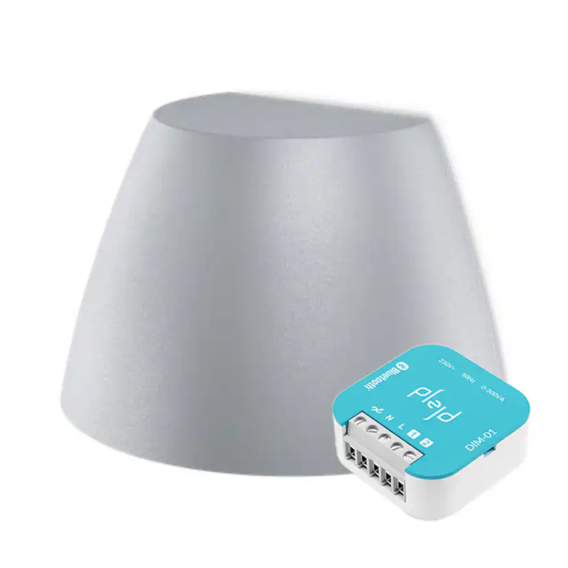 Dimmer Plejd 6st Väggarmatur OUT-02-U Grå + DIM-01