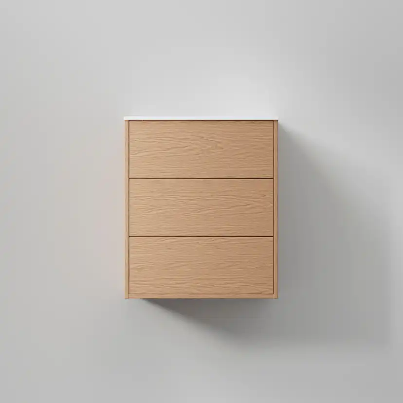 Kommod Terra Solid 60, Natural Oak, 3 Lådor Färg: Natural Oak, Bredd: 600 mm
