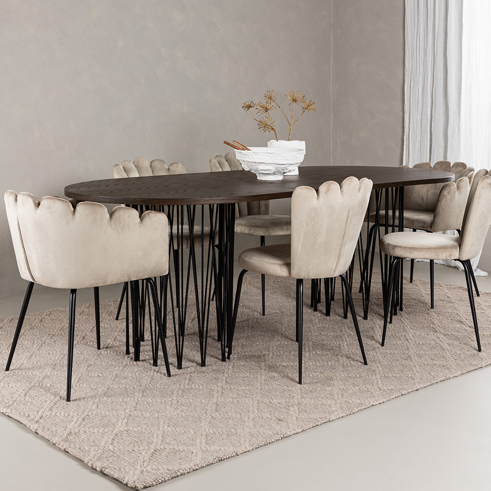 Matgrupp furniture/fashion Stone med 4 Limhamn Light Stolar och 2 Limhamn Stolar