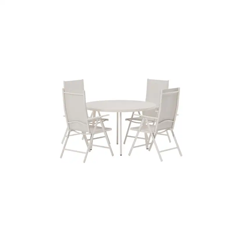 Matgrupp Utomhus Venture Home Giardini Ø120 cm med 4 st Break Trädgårdsstolar