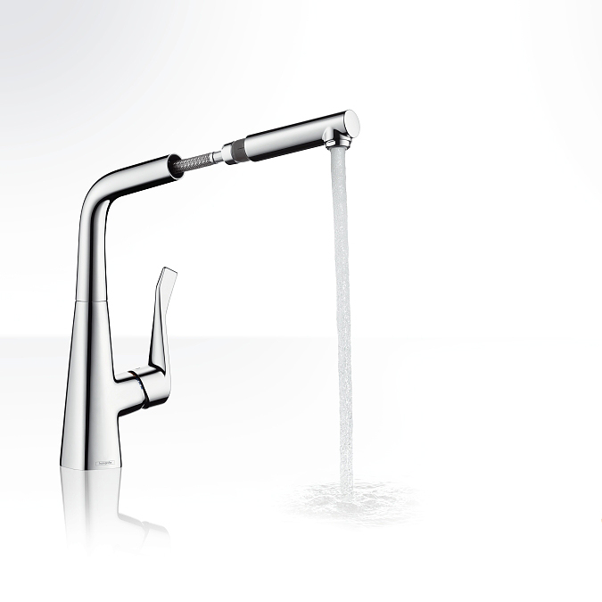 Köksblandare Hansgrohe Metris med Utdragbar Pip