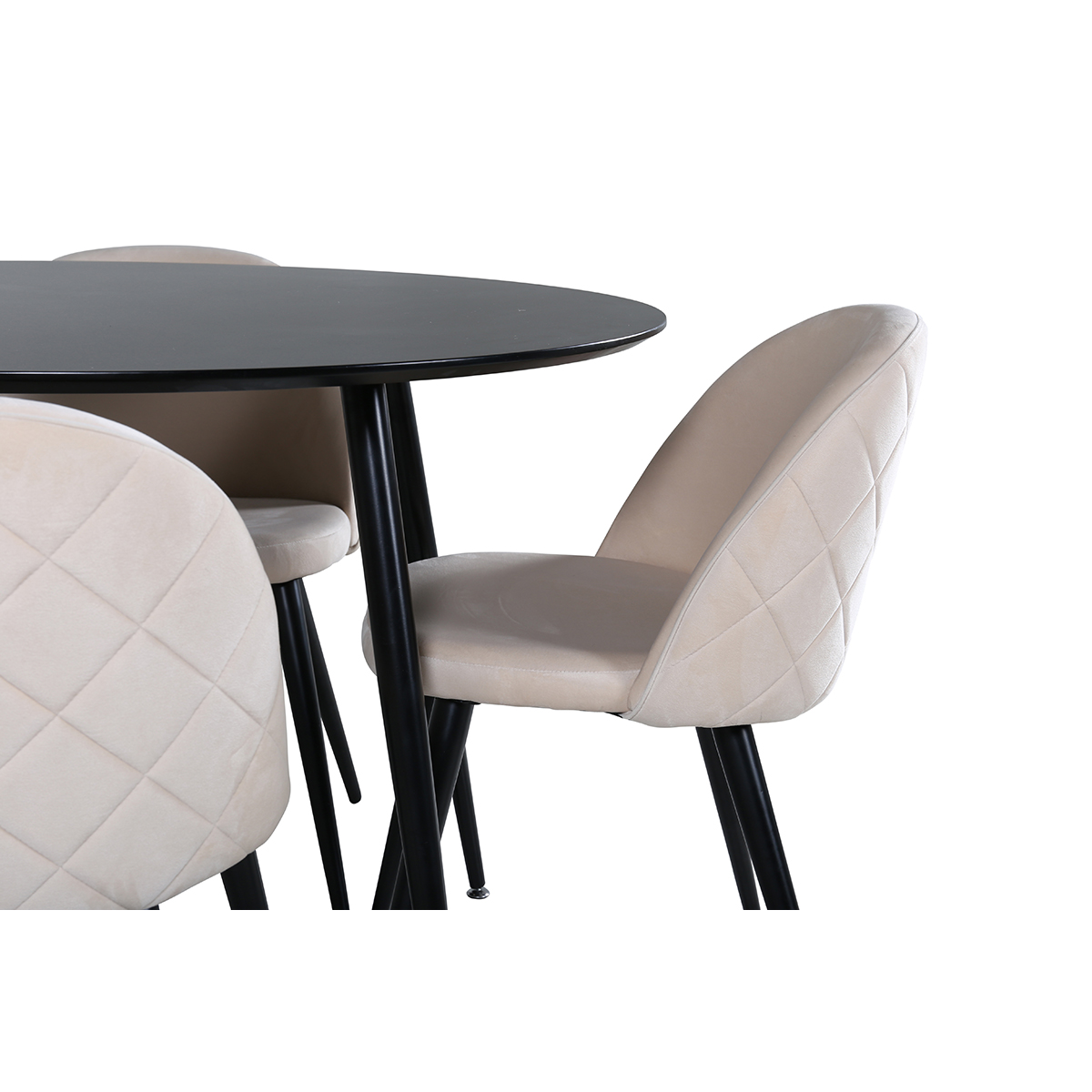Matgrupp Venture Home Silvia med 4 Valentina Stitcthes Stolar Sammet