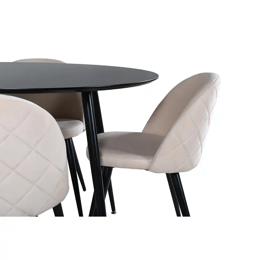 Matgrupp Venture Home Silvia med 4 Valentina Stitcthes Stolar Sammet