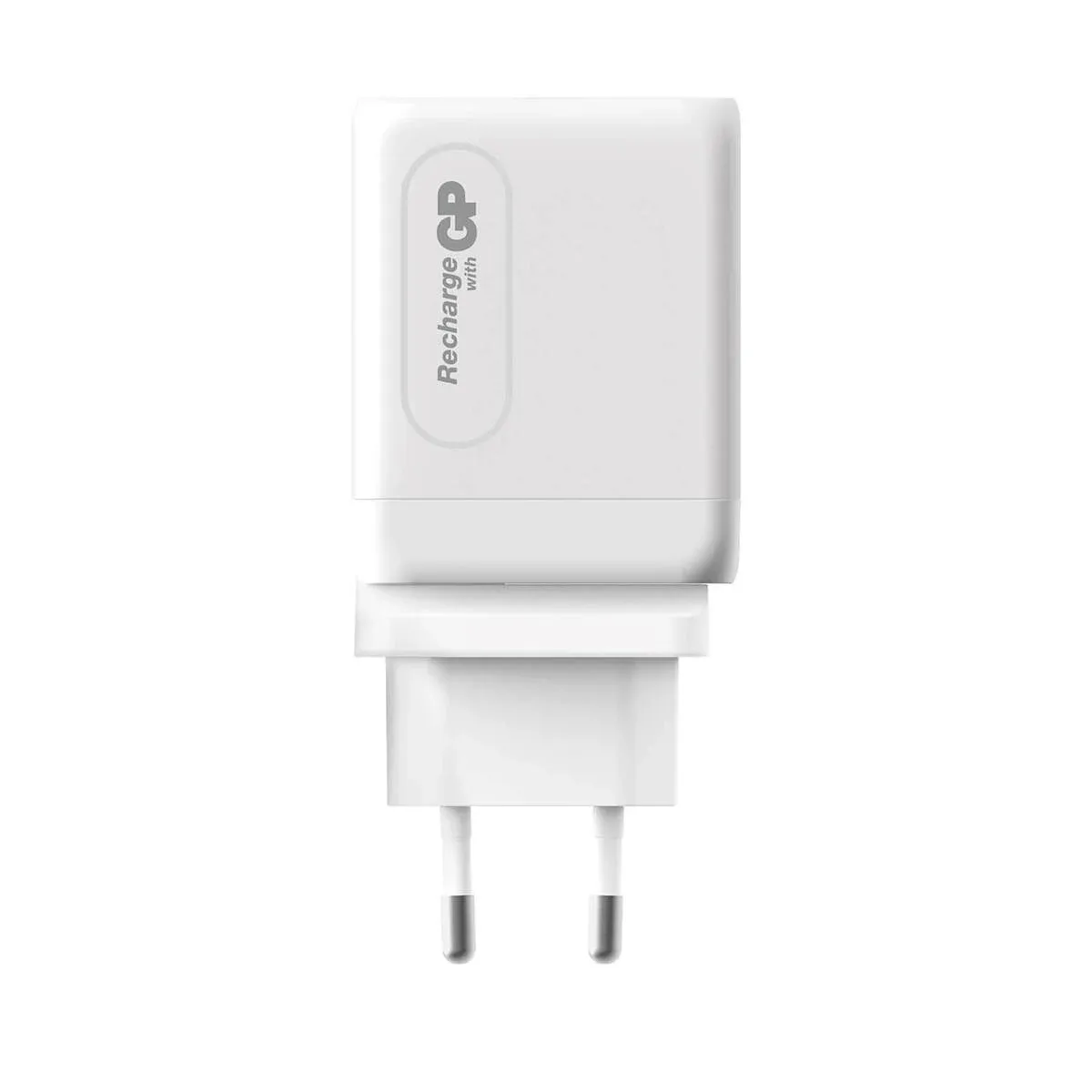 Mobilladdare GP Batteries Väggladdare GaN PD 65W inkl Reseadapter Vit