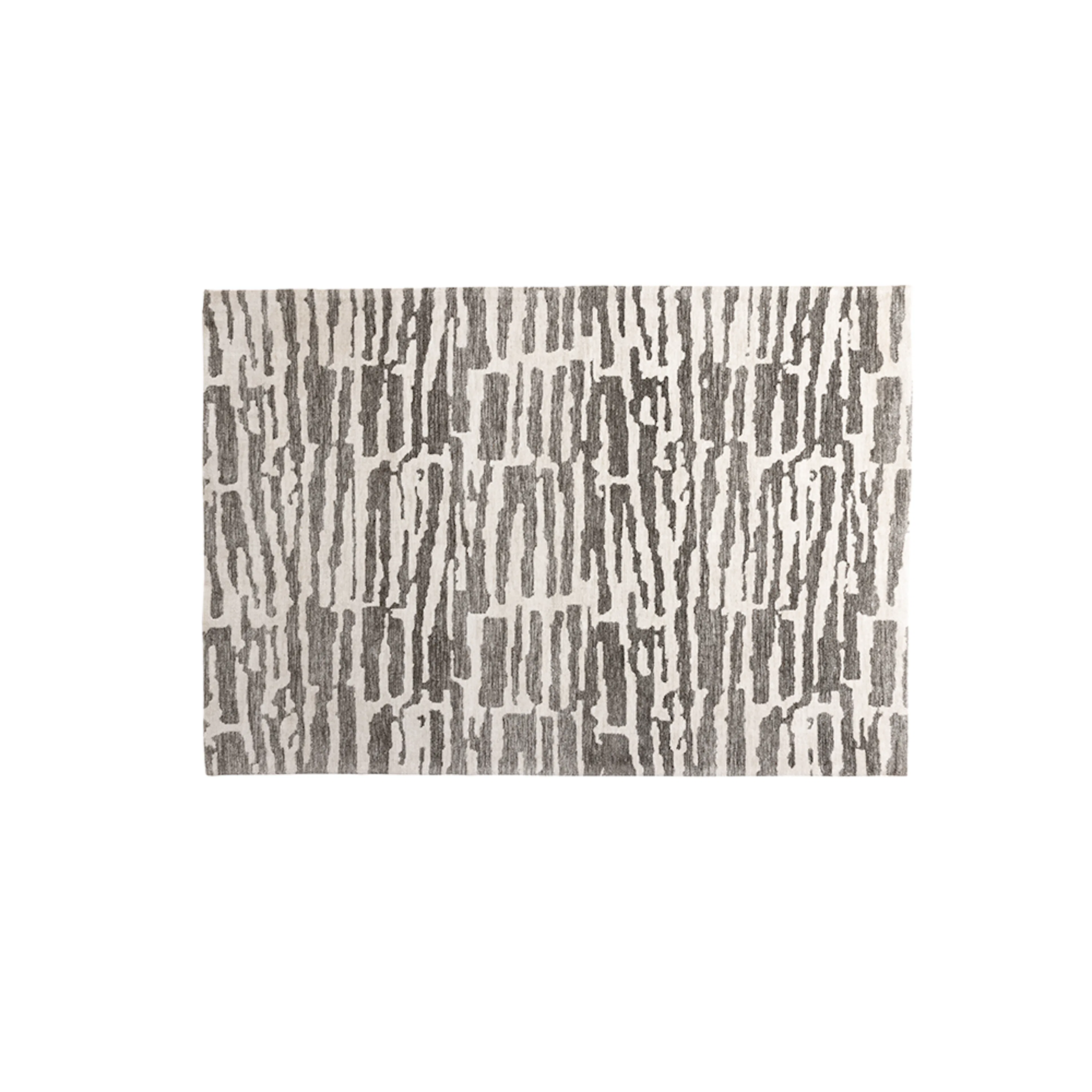 Milos Micropolyester - 230*160-Rectangular-White/Grey Grå, 160x230 cm
