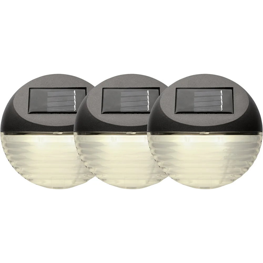 Solcellslampa Star Trading Fency LED Vägglykta 3-pack med Sensor