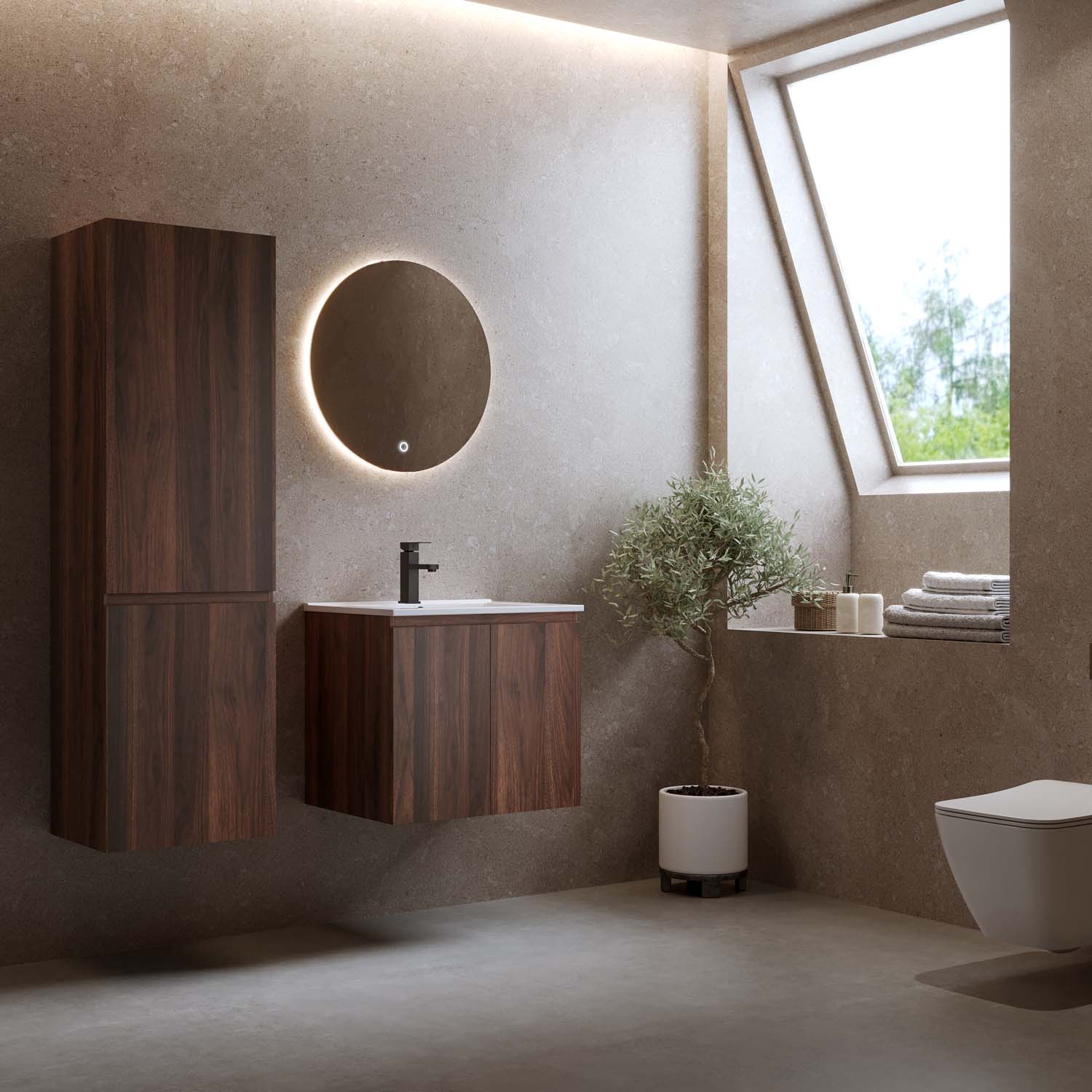 Tvättställsskåp Bathlife Smila med Tvättställ