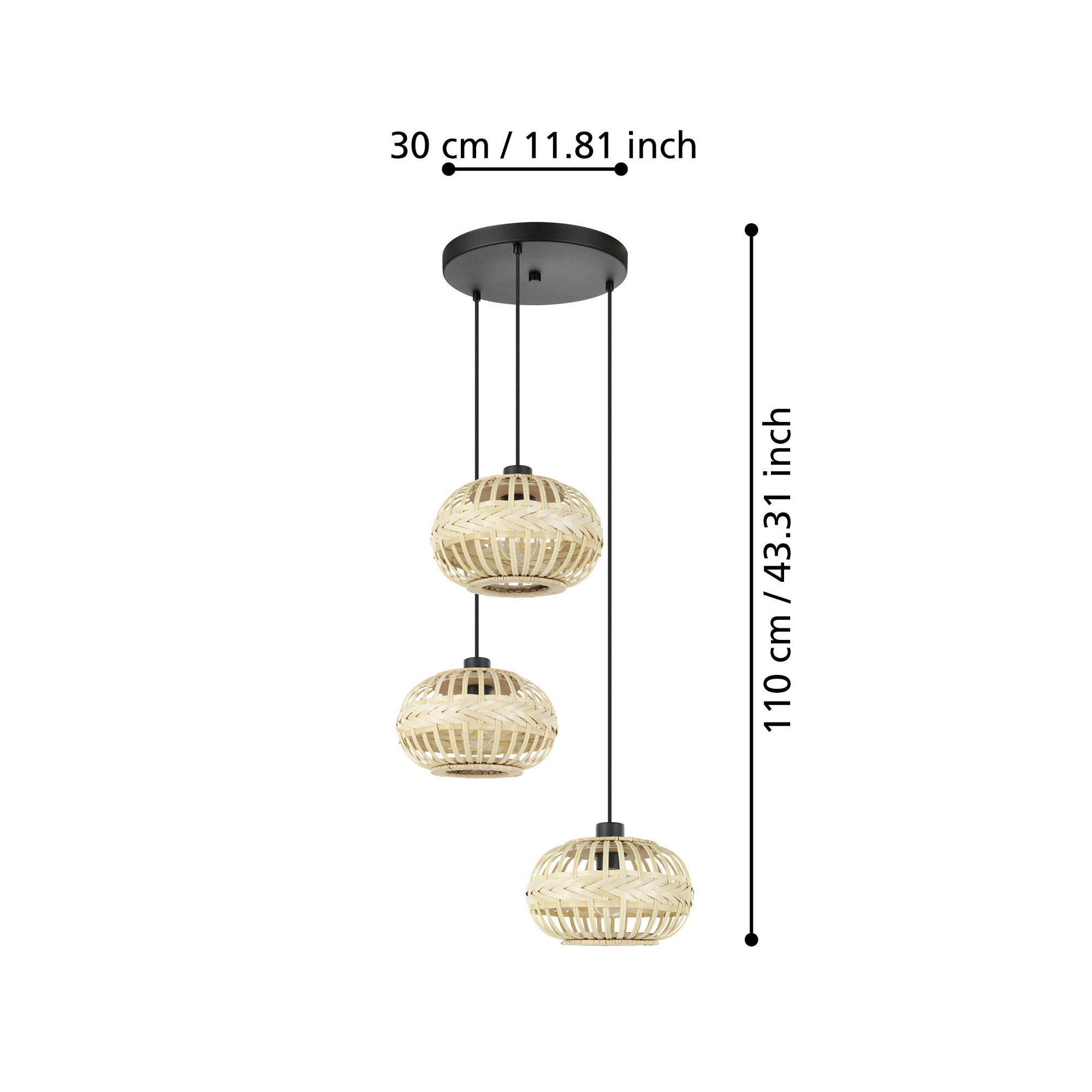 Taklampa Eglo Amsfield Rund med 3 Lampor