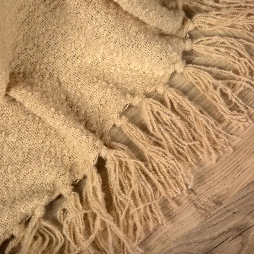 Stanly Throw Polyester - Sand - 130*170 Sand