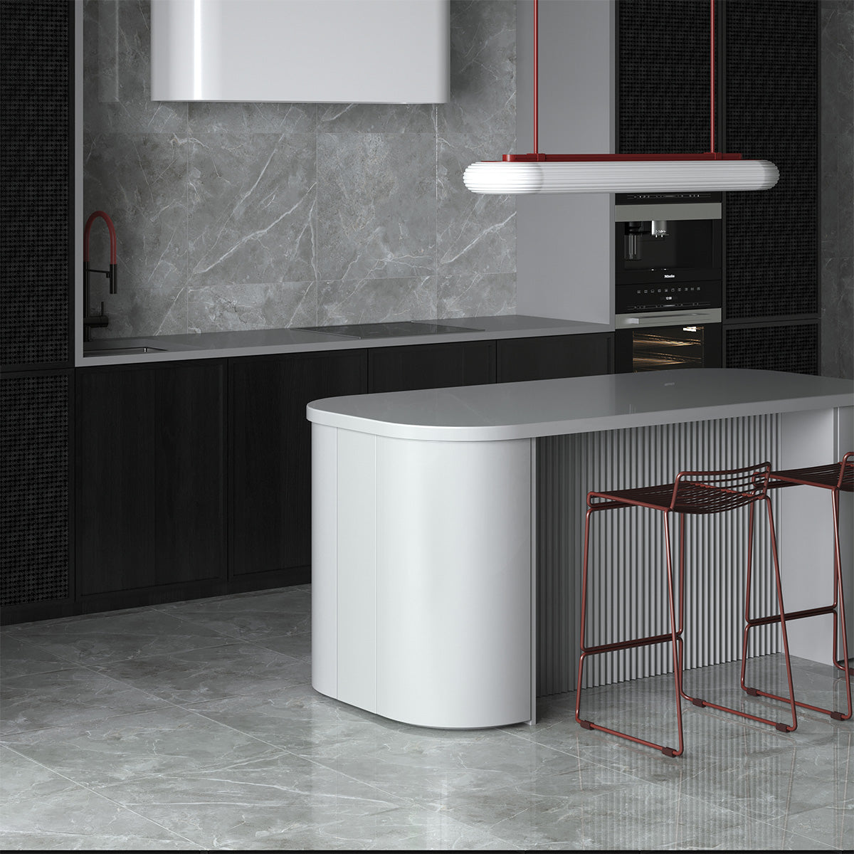 Klinker Tenfors Pulpis Dark Grey Marmor Blank 60x60