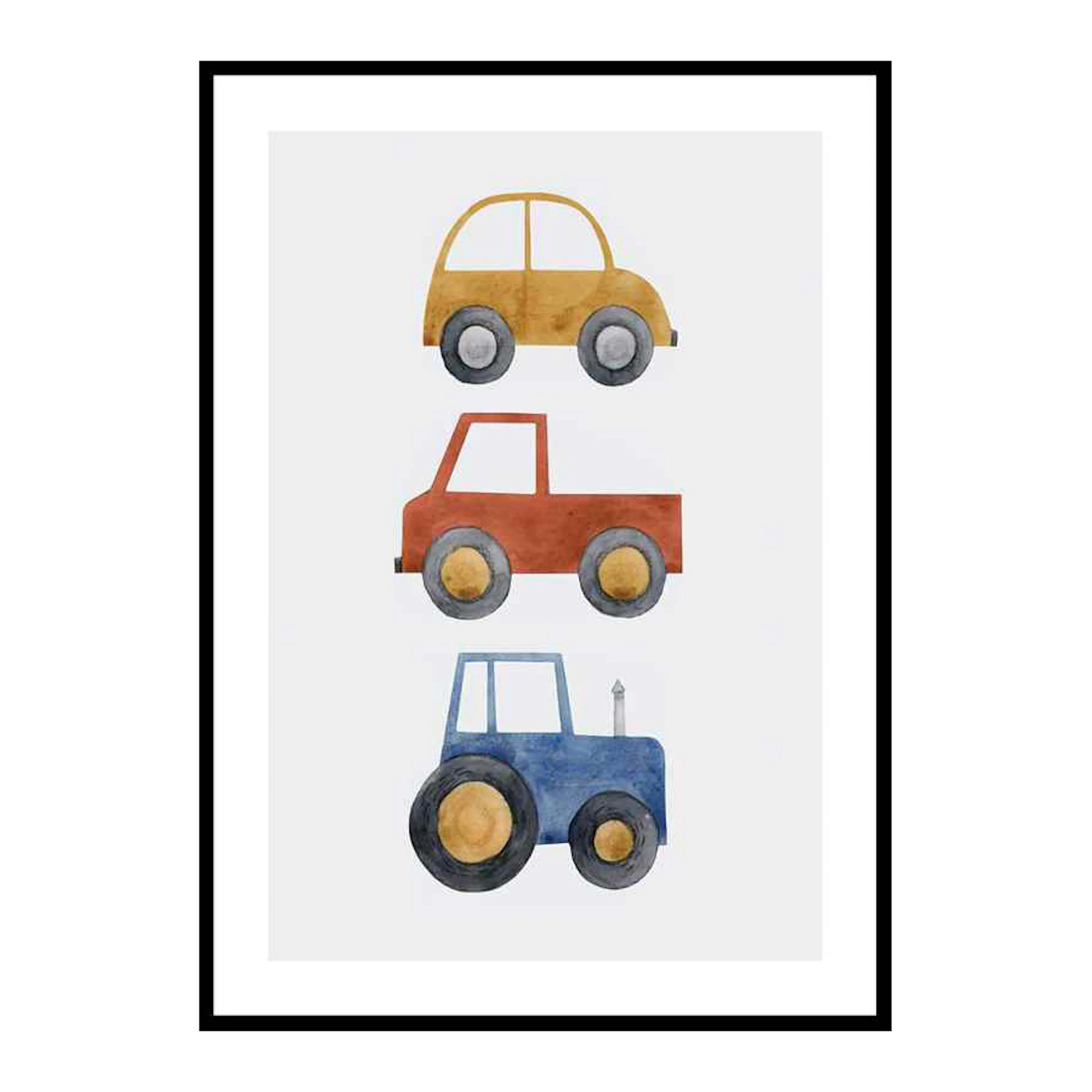 Three Vehicles 30x40 cm