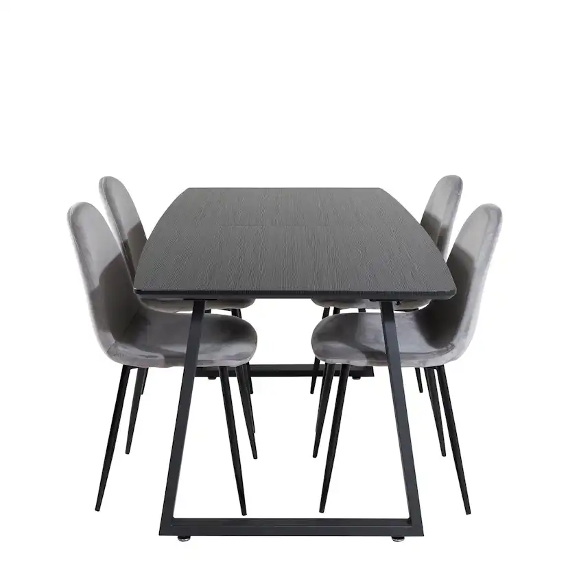 Matgrupp Venture Home Ina med 4 Pobbie Stolar Sammet