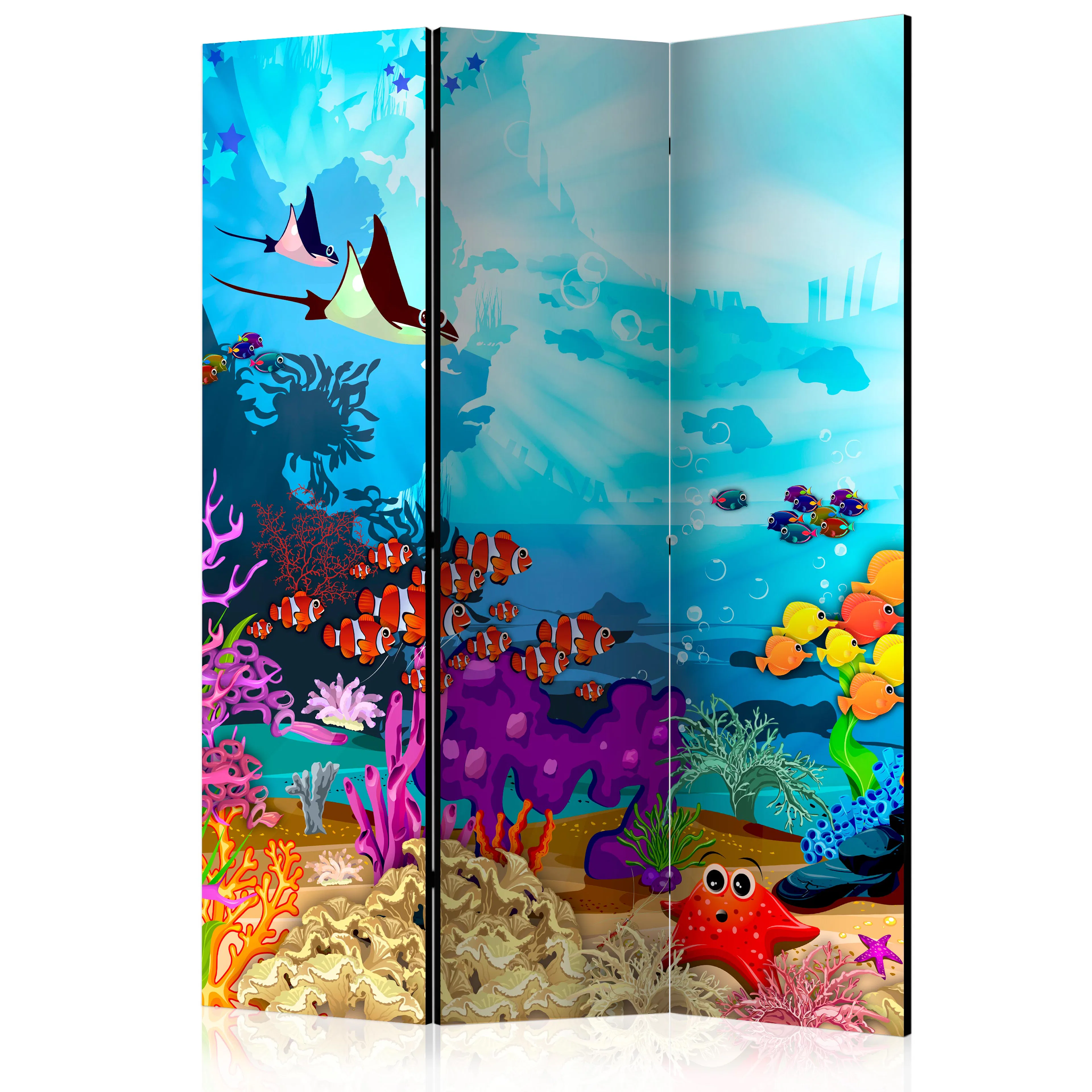 Rumsavdelare Skärmvägg Arkiio Colourful Fish 135x172 cm