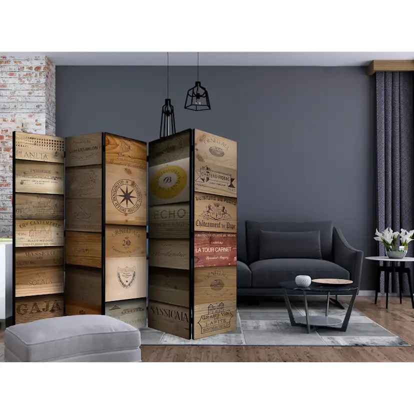 Rumsavdelare Skärmvägg Arkiio Old Vineyard II Flerfärgad 225x172 cm