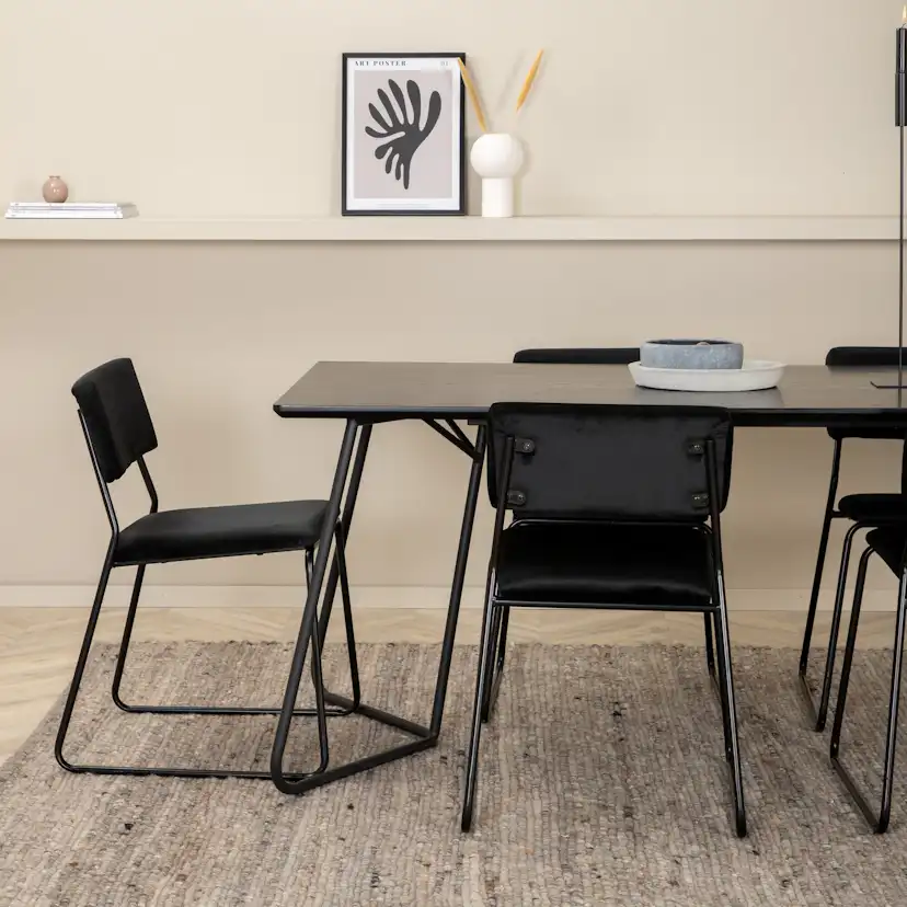 Matgrupp Venture Home Annika med 6 Kungshamn Stolar Sammet