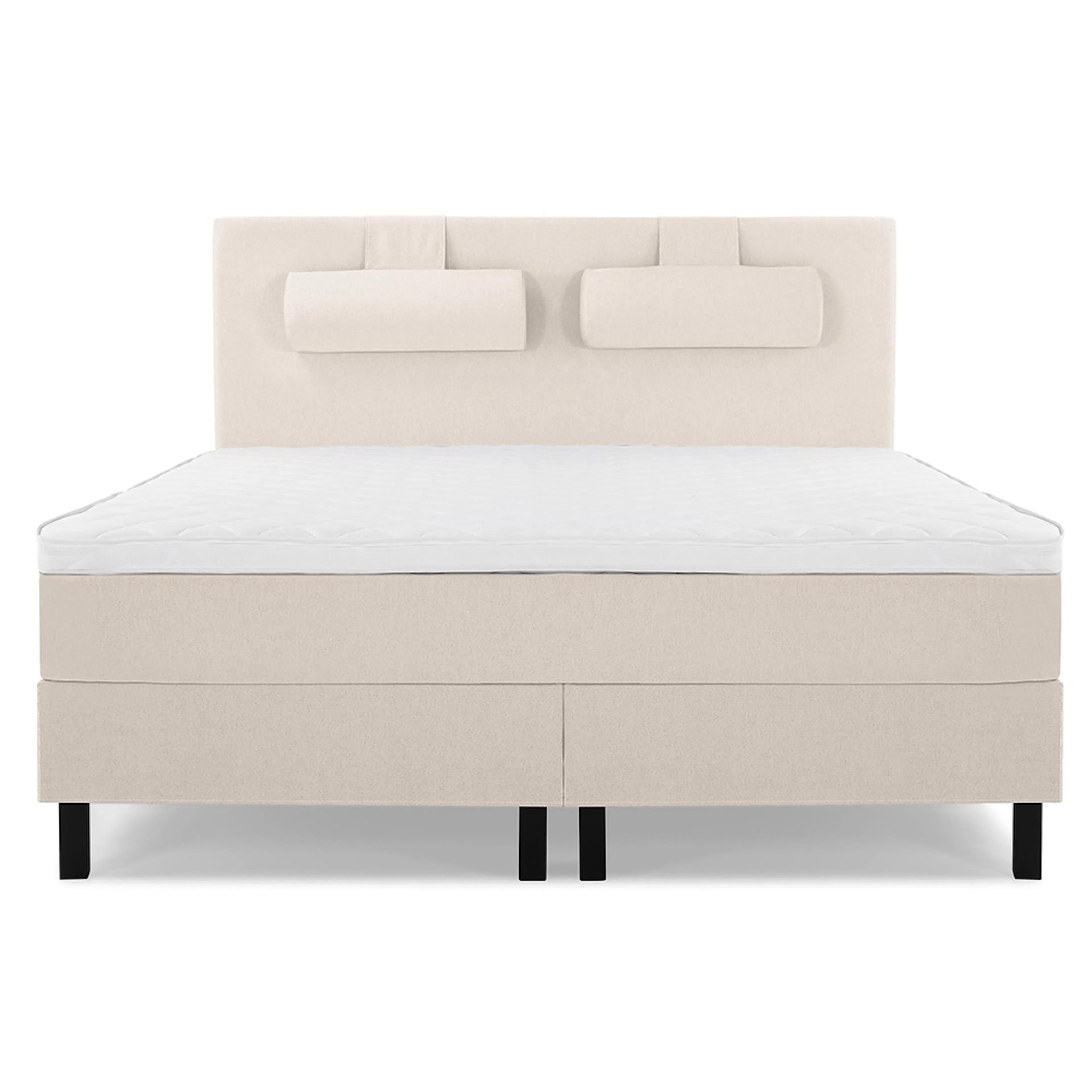 Lucky Komplett Sängpaket 180x200 Skum Slät Sänggavel Beige, Lucky Stor Nackkudde, Fast Skum