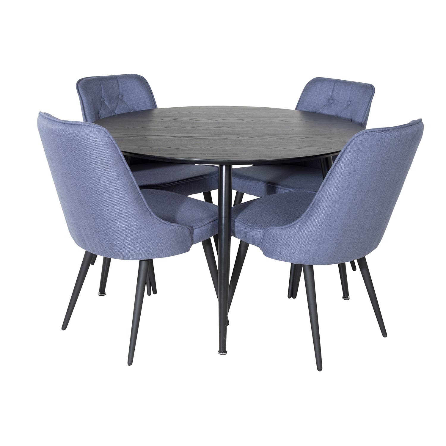 Matgrupp Venture Home Disa Rund med 4 Vera Stolar Polyestertyg