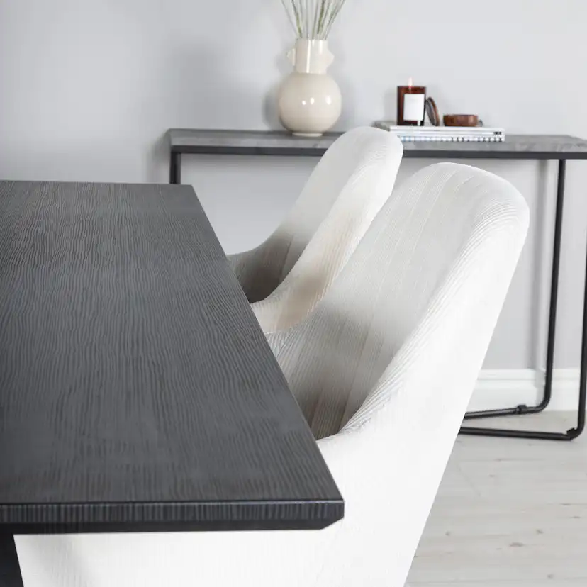 Marina Table - Black top /Comfort Chair - Beige / Black_4 Svart/Beige