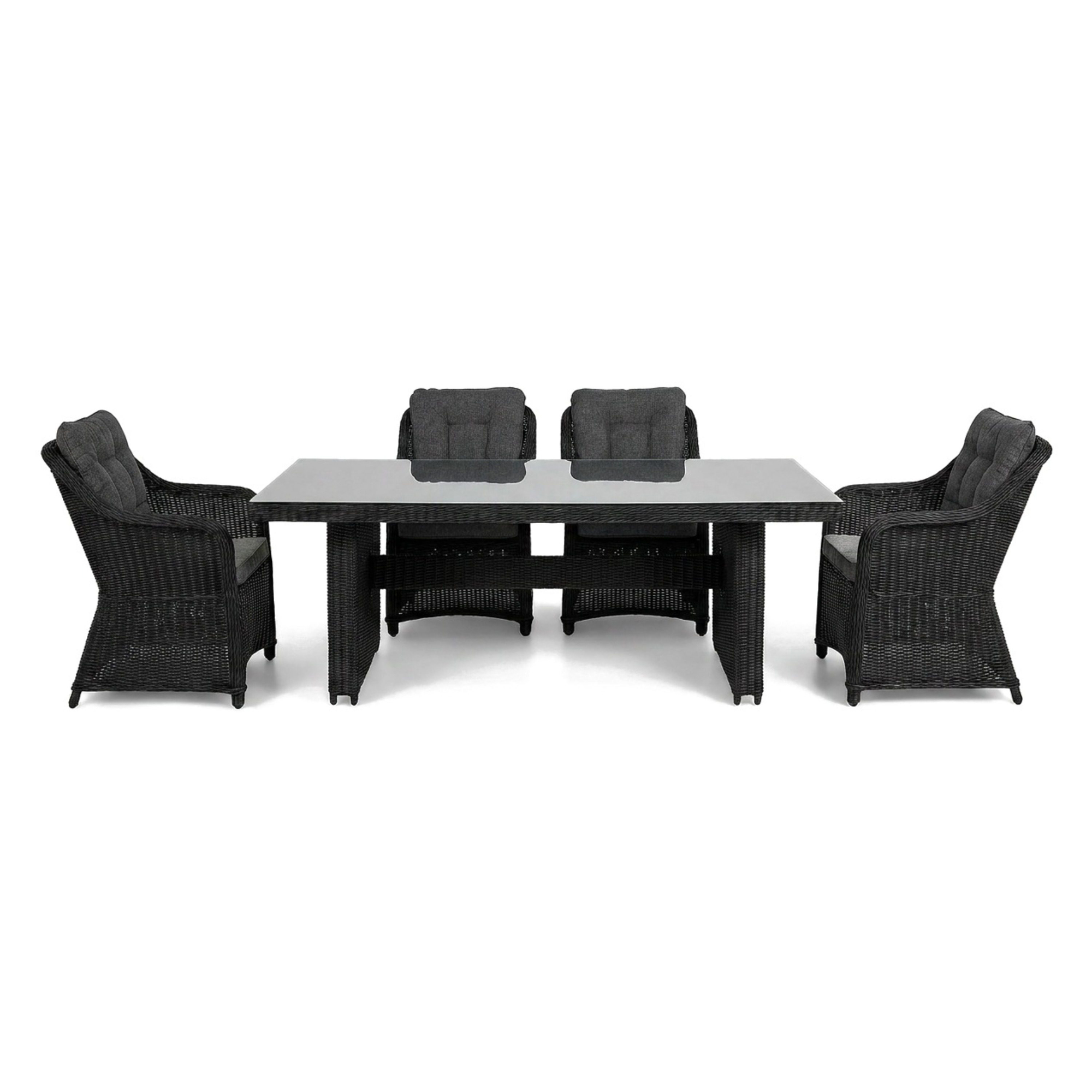 Trädgårdsgrupp deNoord Marcus utomhus matgrupp 160x90 cm med 4 Marcus Trädgårdsfåtölj