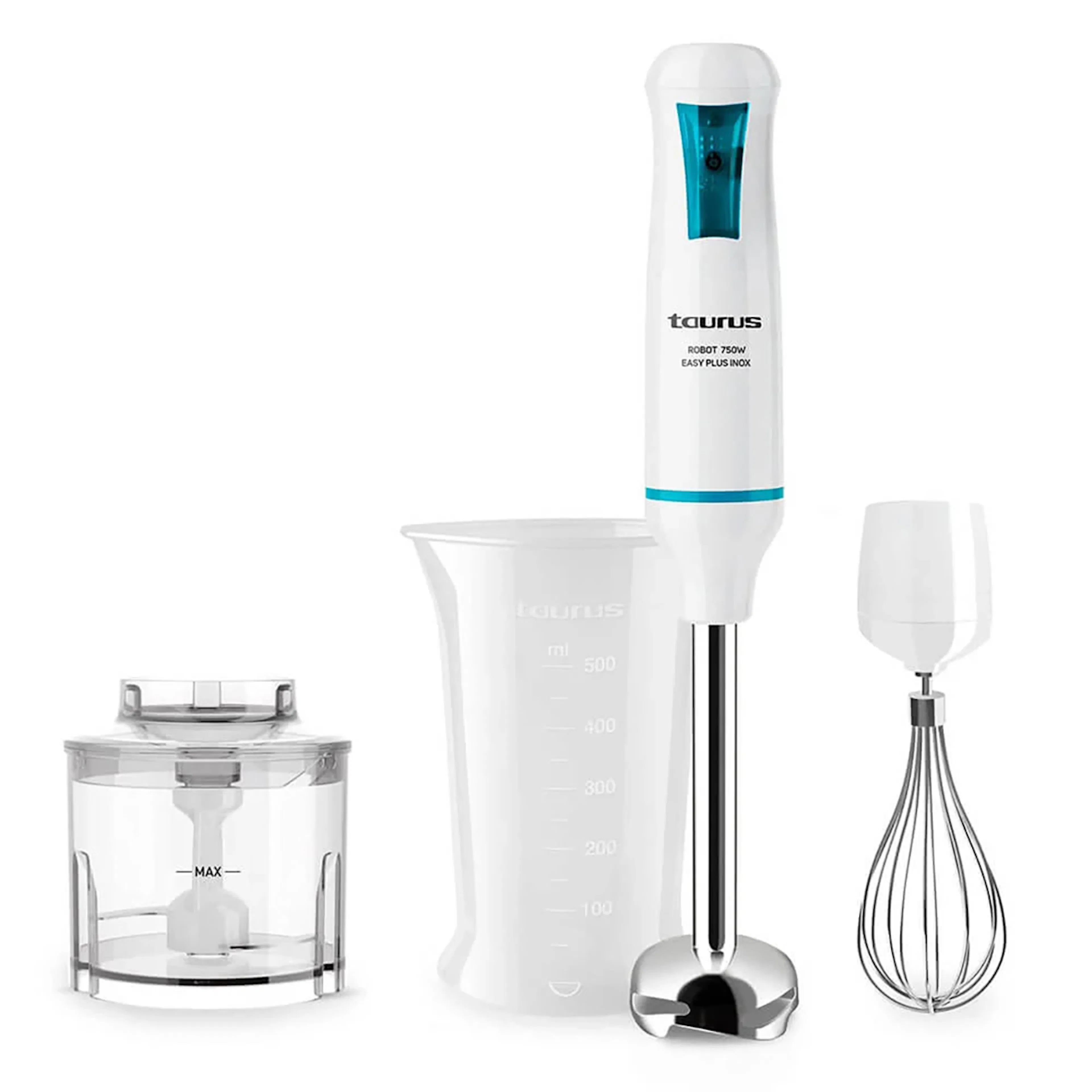 Stavmixer Set TAURUS Robot 750 Easy Vit med Turbofunktion
