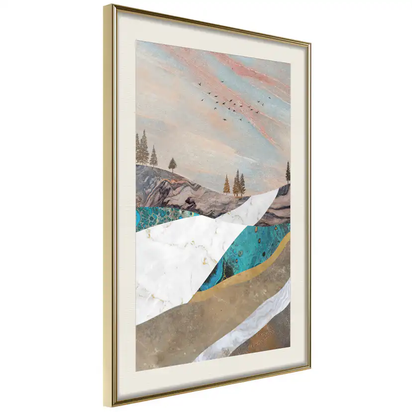 Poster Artgeist Affisch Mountains and Valleys