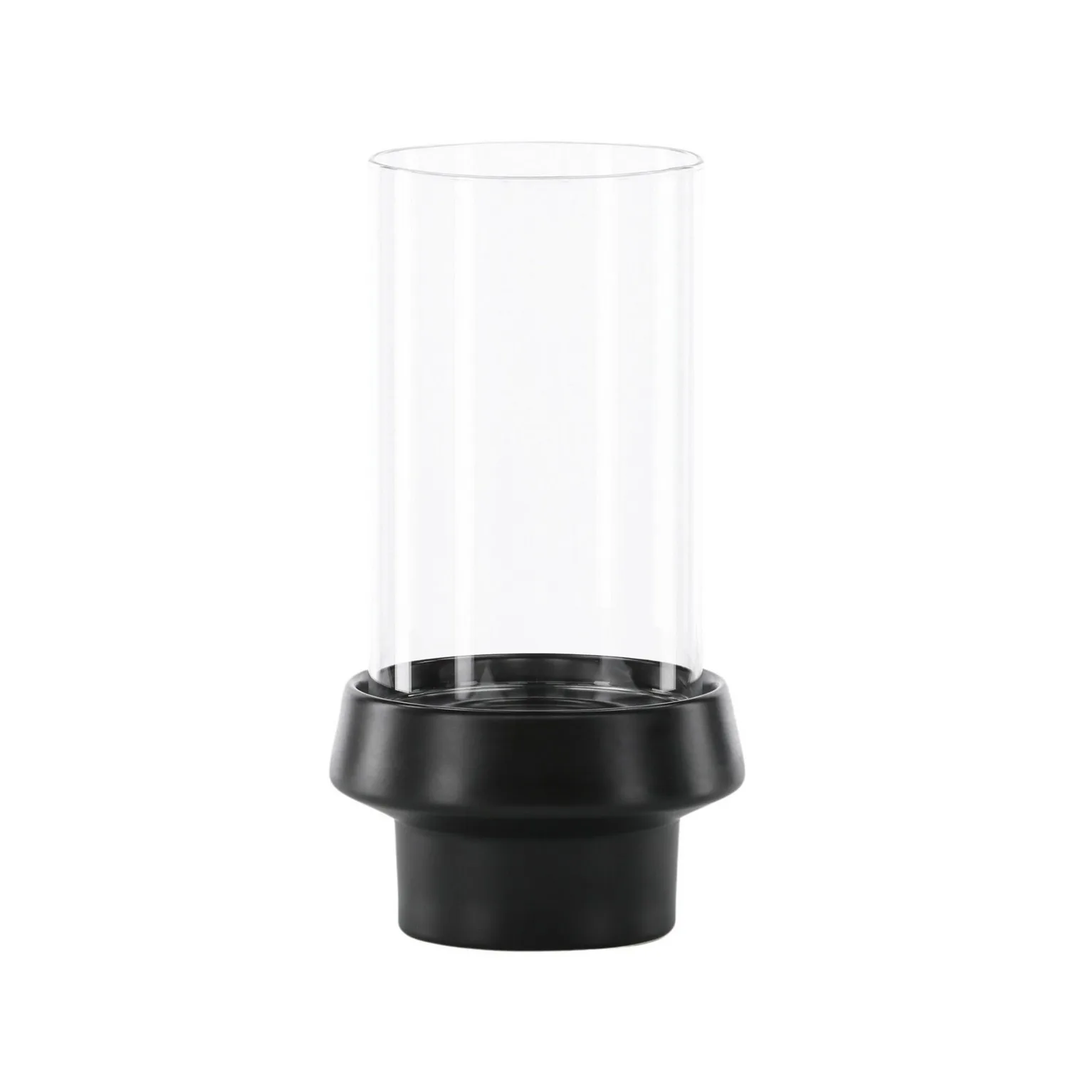Davida Lantern - Black/Clear Glass - 15*H29cm Svart, Diamater: 150 mm