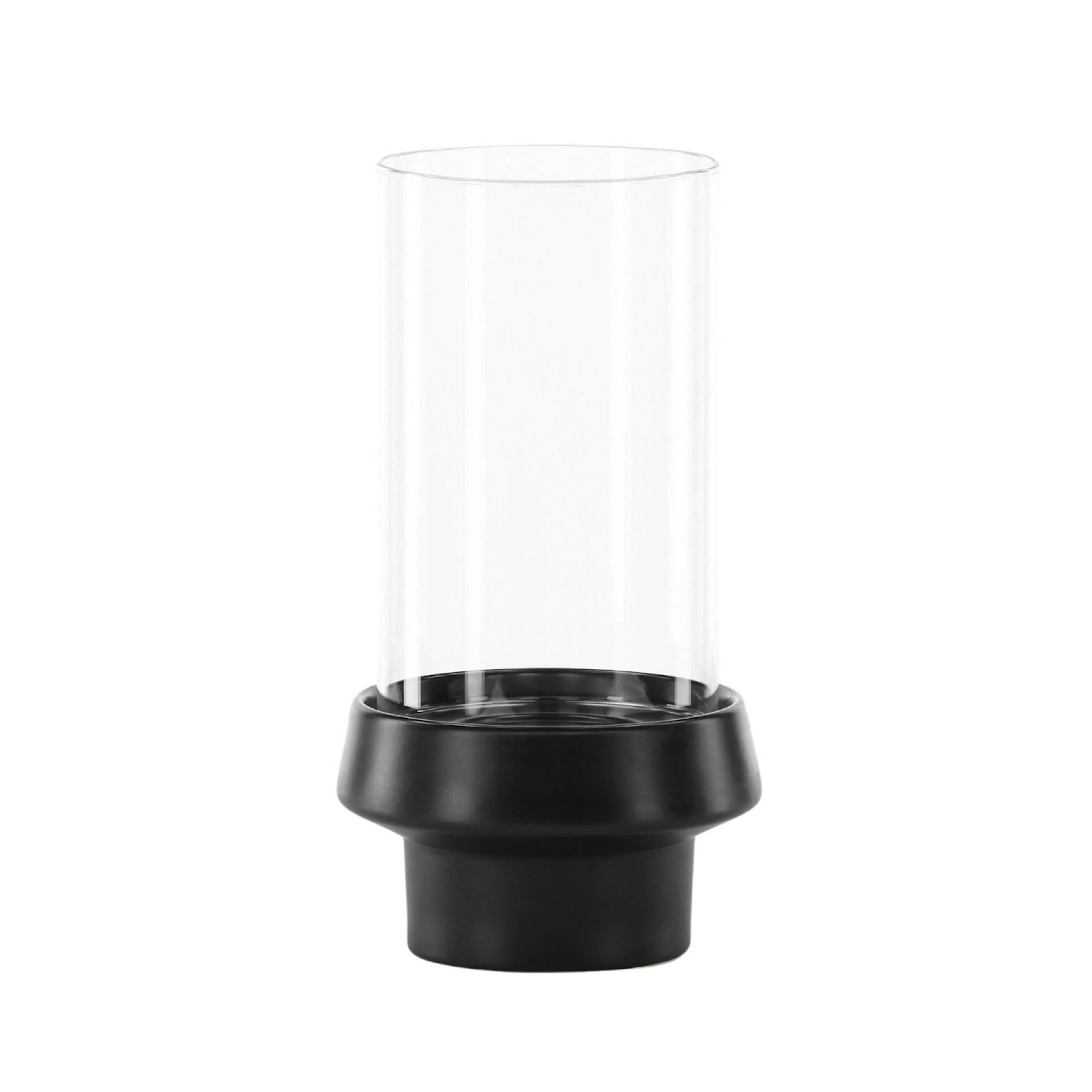 Davida Lantern - Black/Clear Glass - 15*H29cm Svart, Diamater: 150 mm