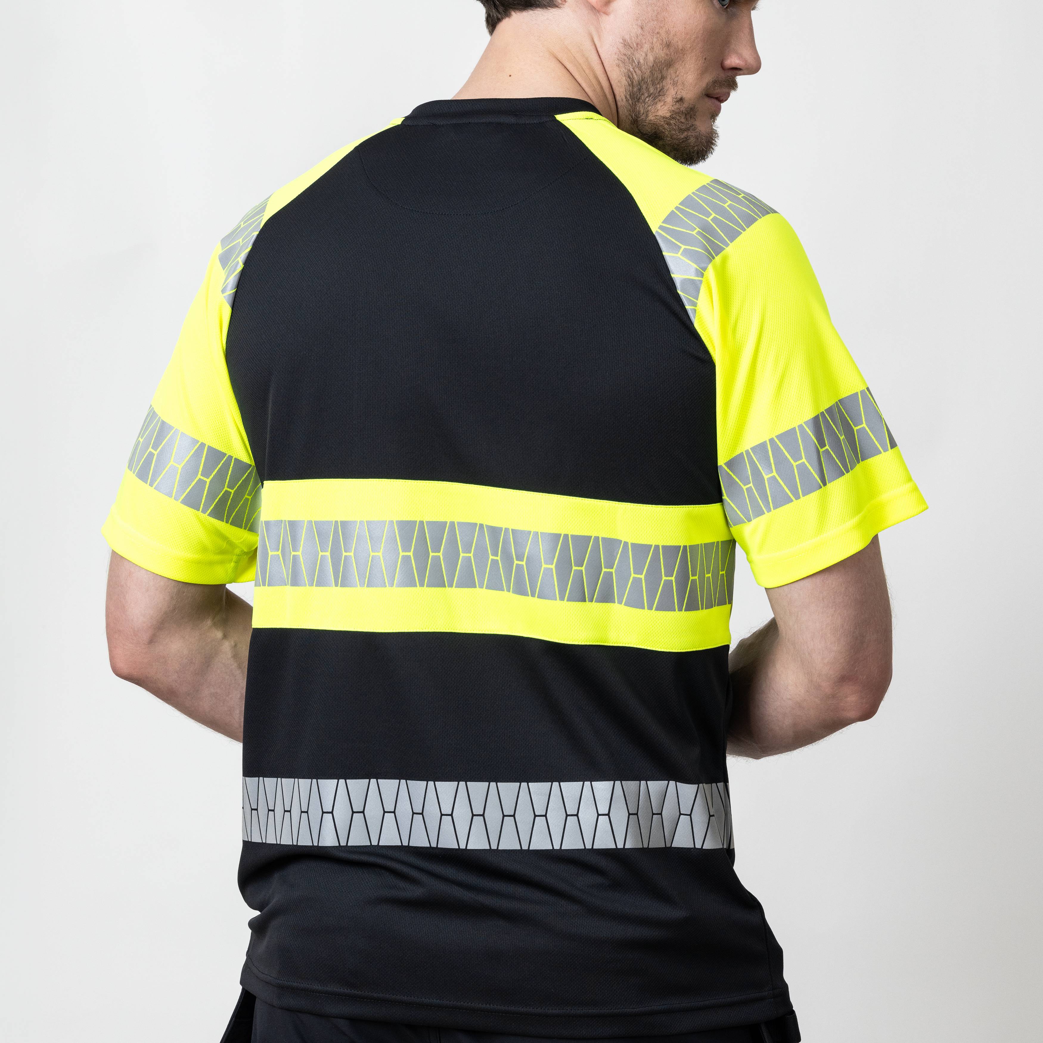 T-shirt Jobman Varsel Svart/Gul V