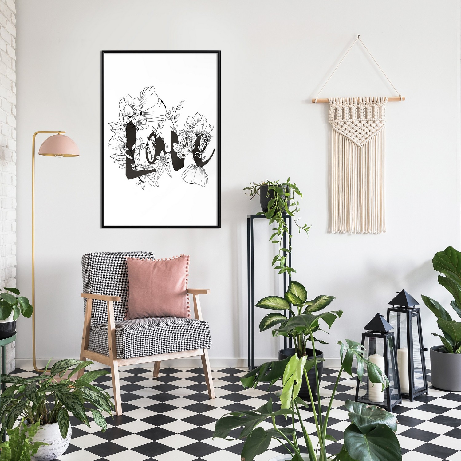 Poster Artgeist Affisch Love With Flowers