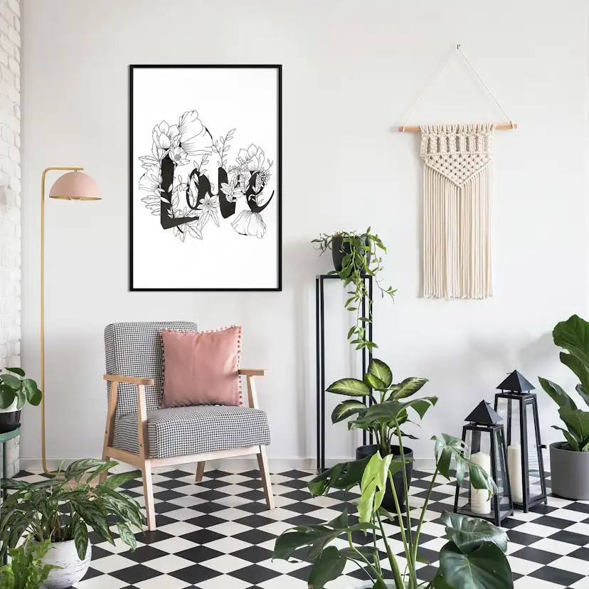 Poster Artgeist Affisch Love With Flowers
