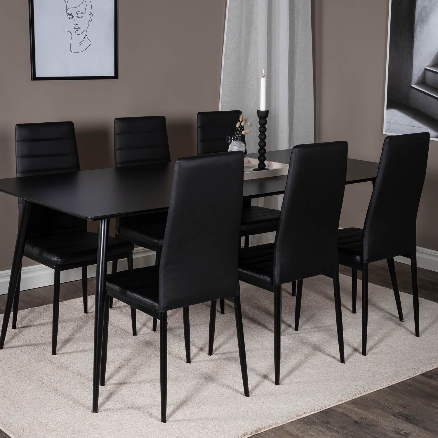 Matgrupp Venture Home Silvia med 6 Sly Stolar