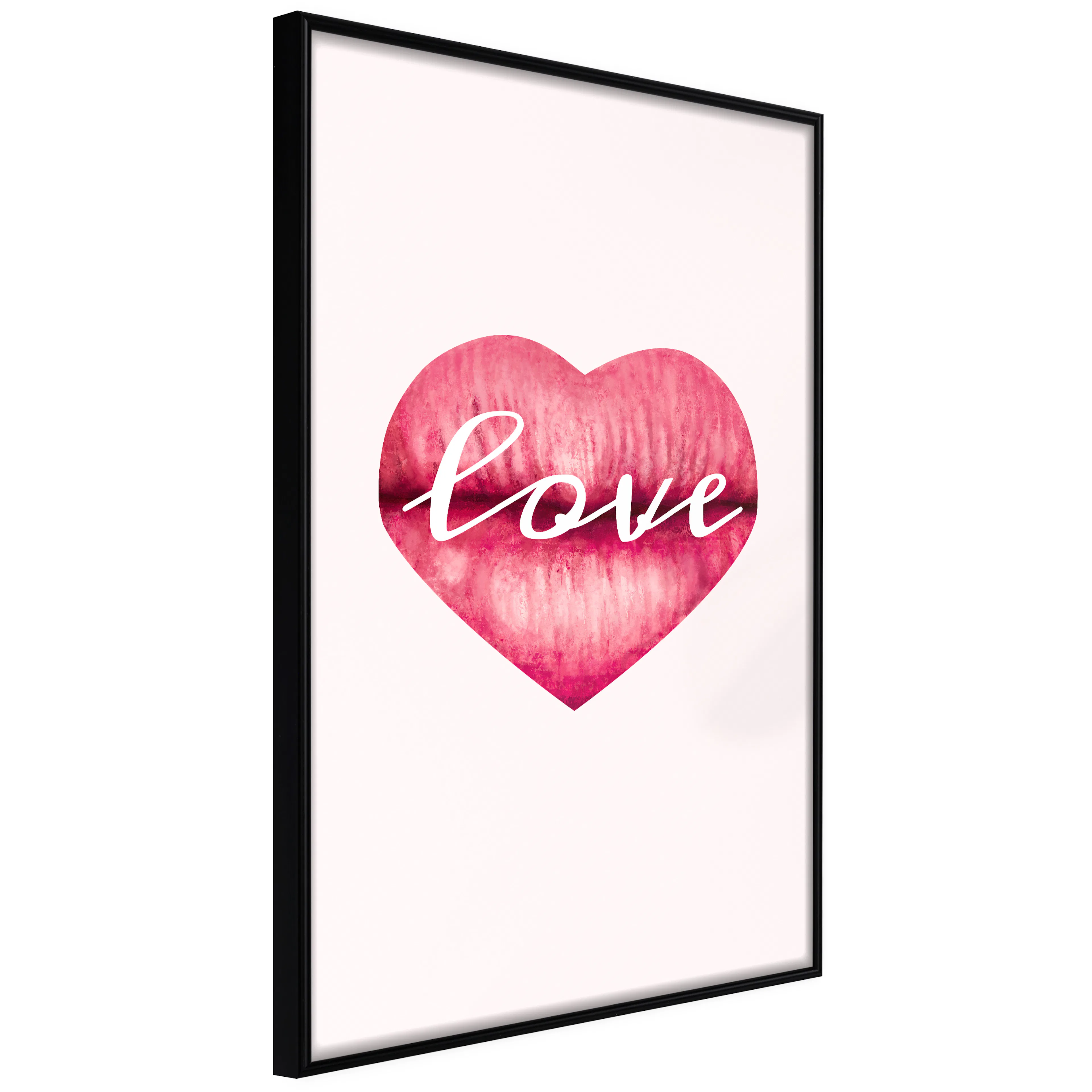 Affisch - Love Lips [Poster] 20x30 Svart ram, 20x30 cm