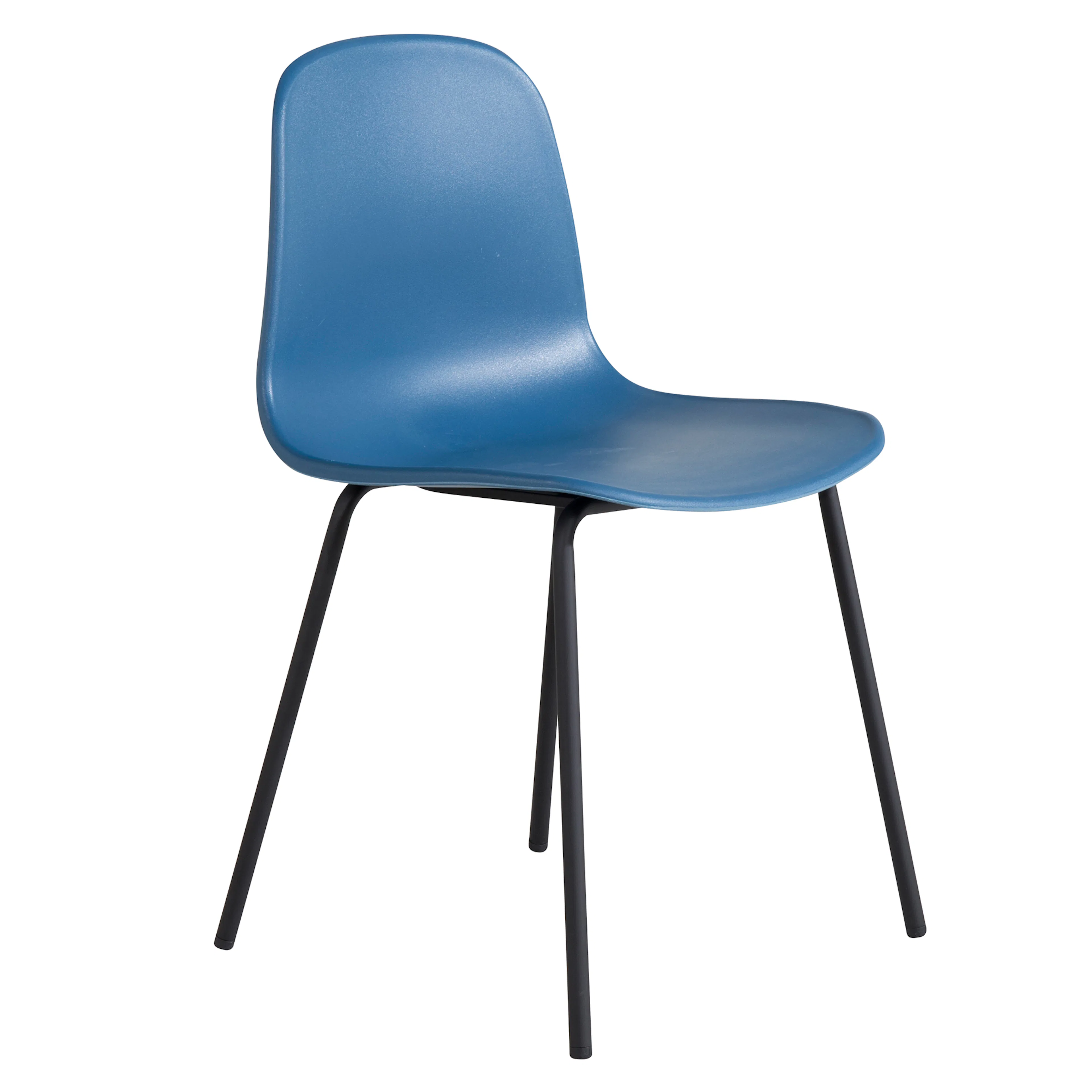 Arctic Dining Chair - Black Legs - Blue Plastic Blå/Svart