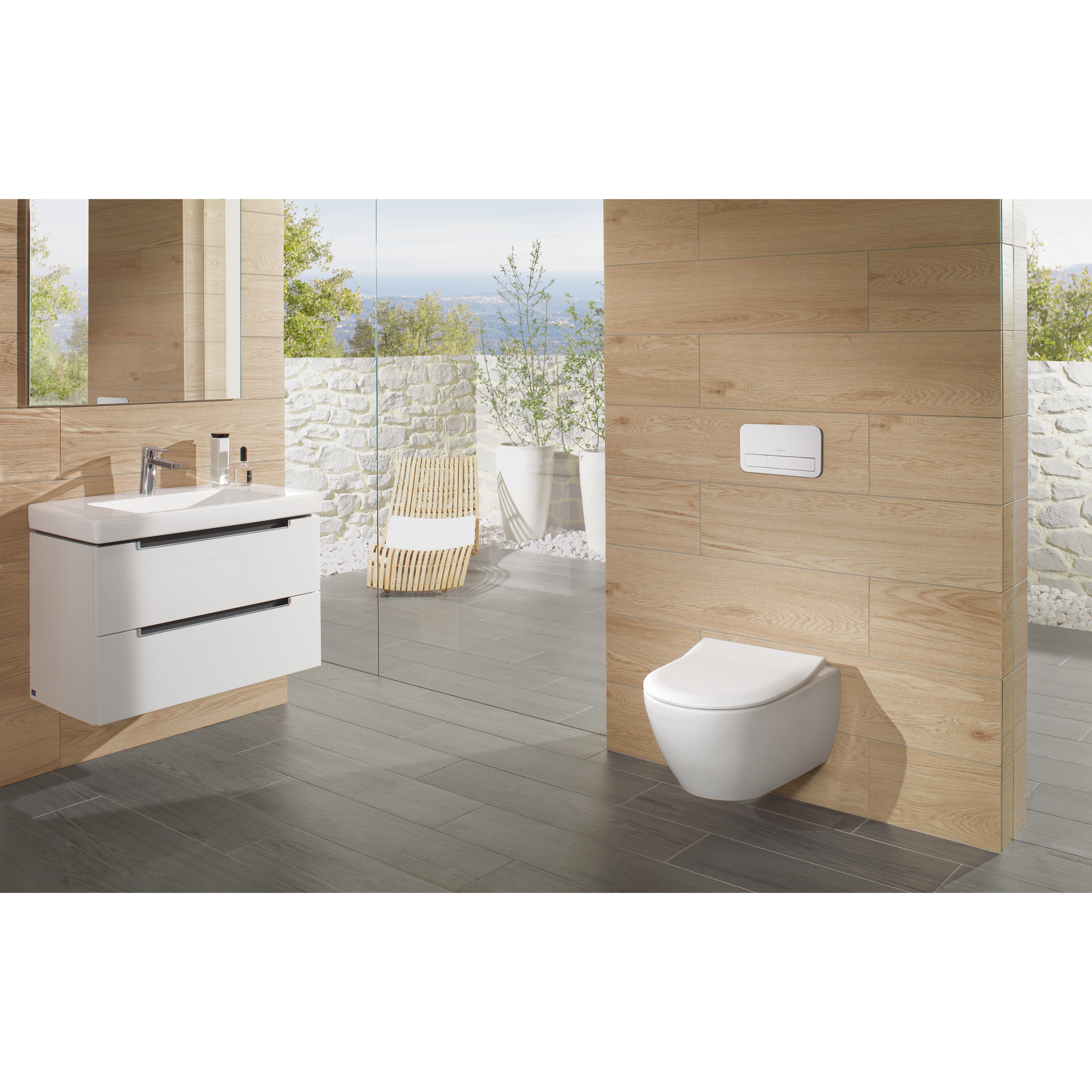 Vägghängd toalett Villeroy & Boch Subway 2.0 5614R201 Vit Alpin, med Toalettsits