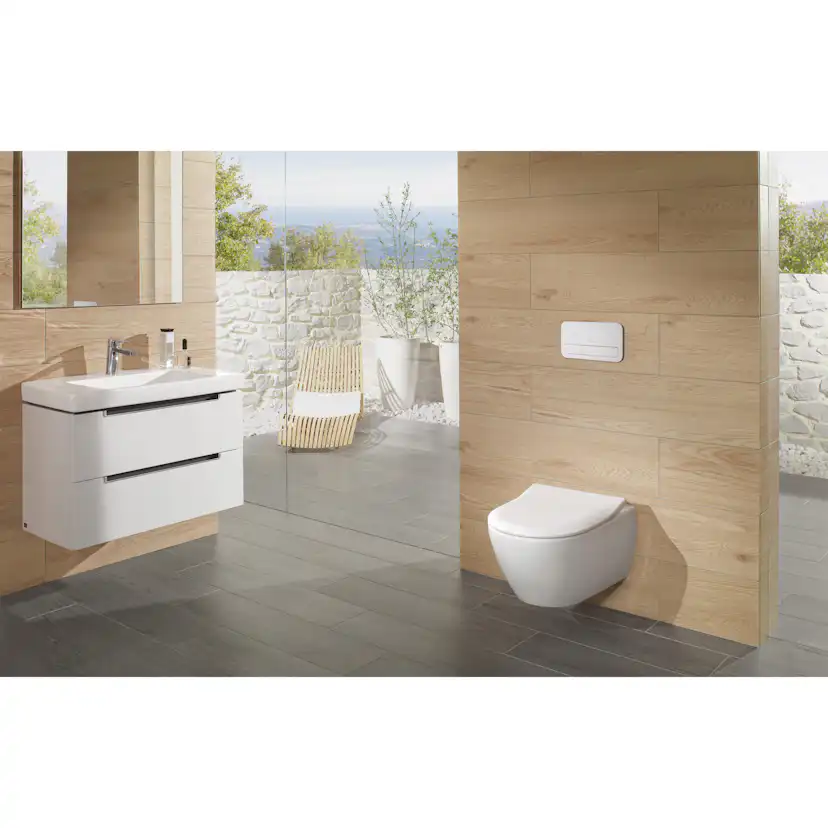 Vägghängd toalett Villeroy & Boch Subway 2.0 5614R201 Vit Alpin, med Toalettsits