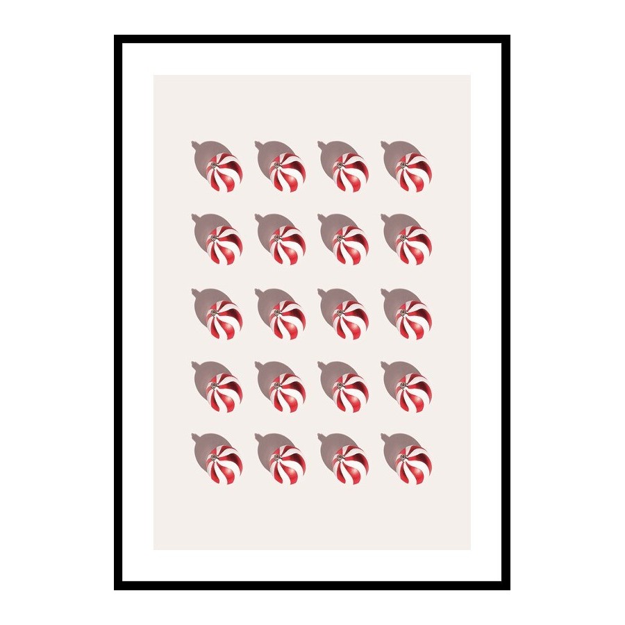 Poster Gallerix Candy Cane Christmas Balls
