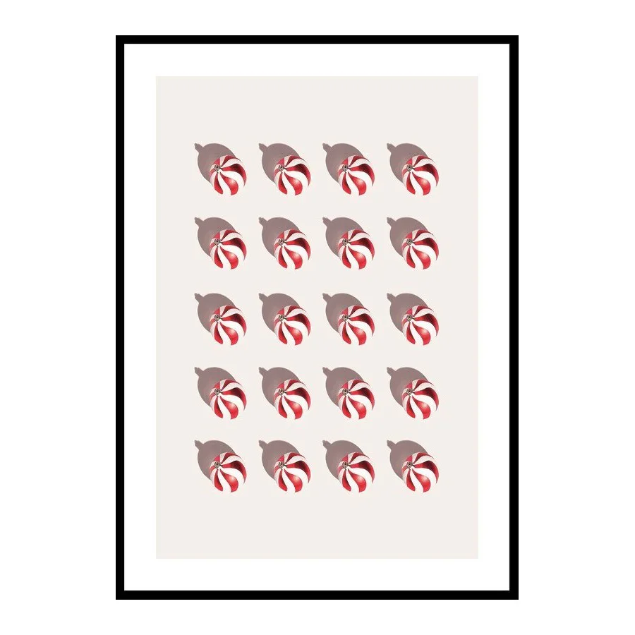 Poster Gallerix Candy Cane Christmas Balls