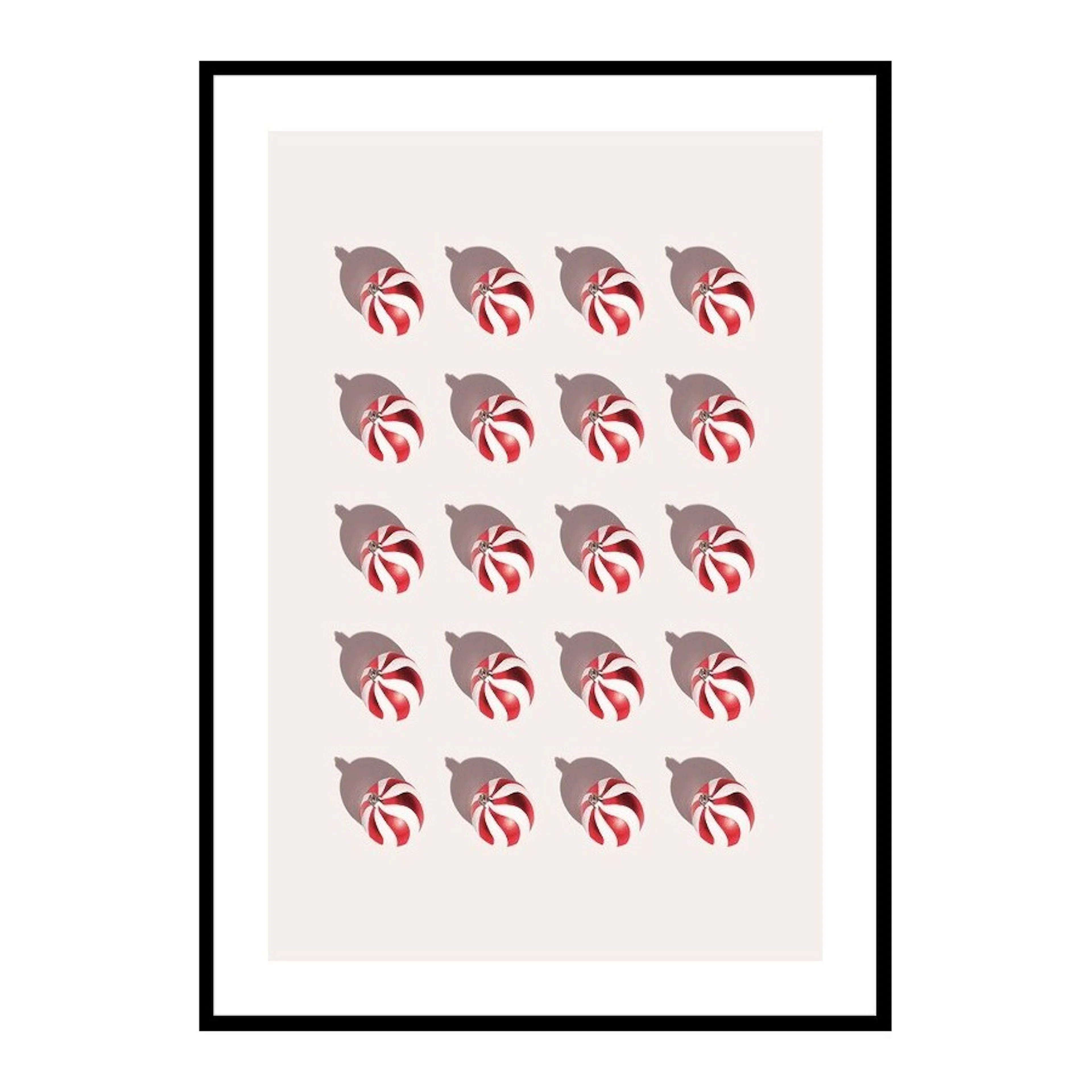 Poster Gallerix Candy Cane Christmas Balls