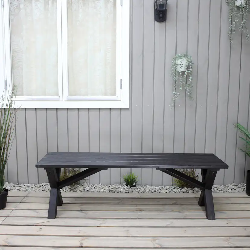 SCOTTSDALE bench 140, svart Svart, 1400 mm