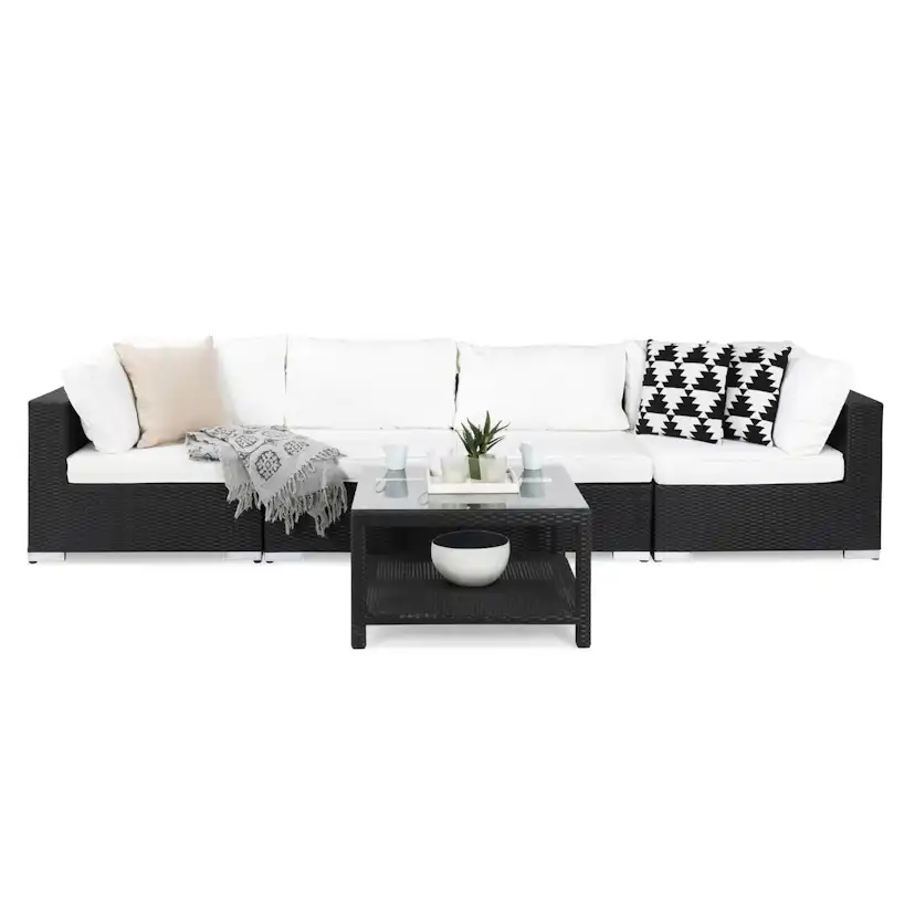 Loungegrupp Comfort Garden Bahamas 4-sits Rak med Utebord Utomhus