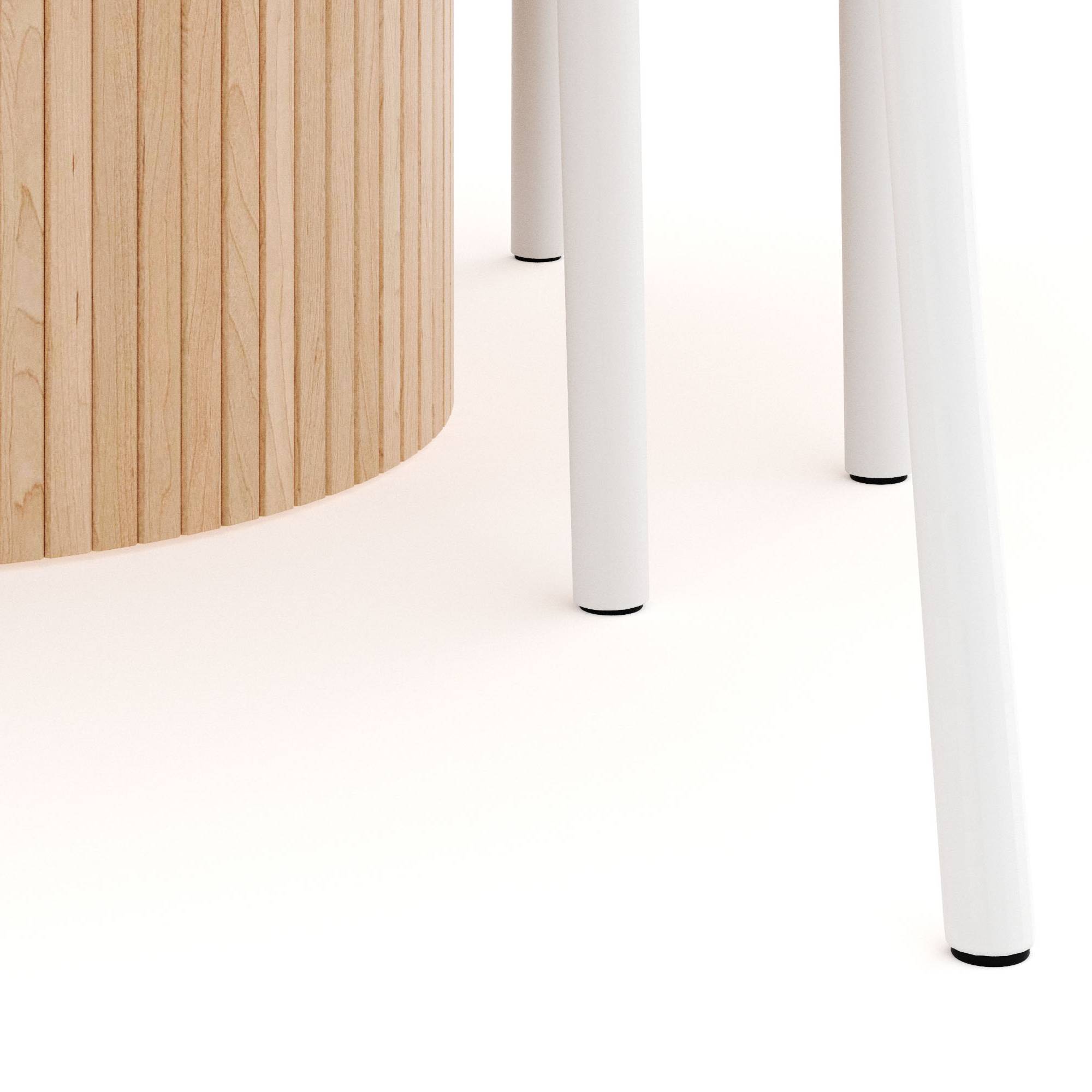 Matgrupp Bark Kopparbo Runt Matbord 130-180 cm Förlängningsbartt med 4Elysia Matstol