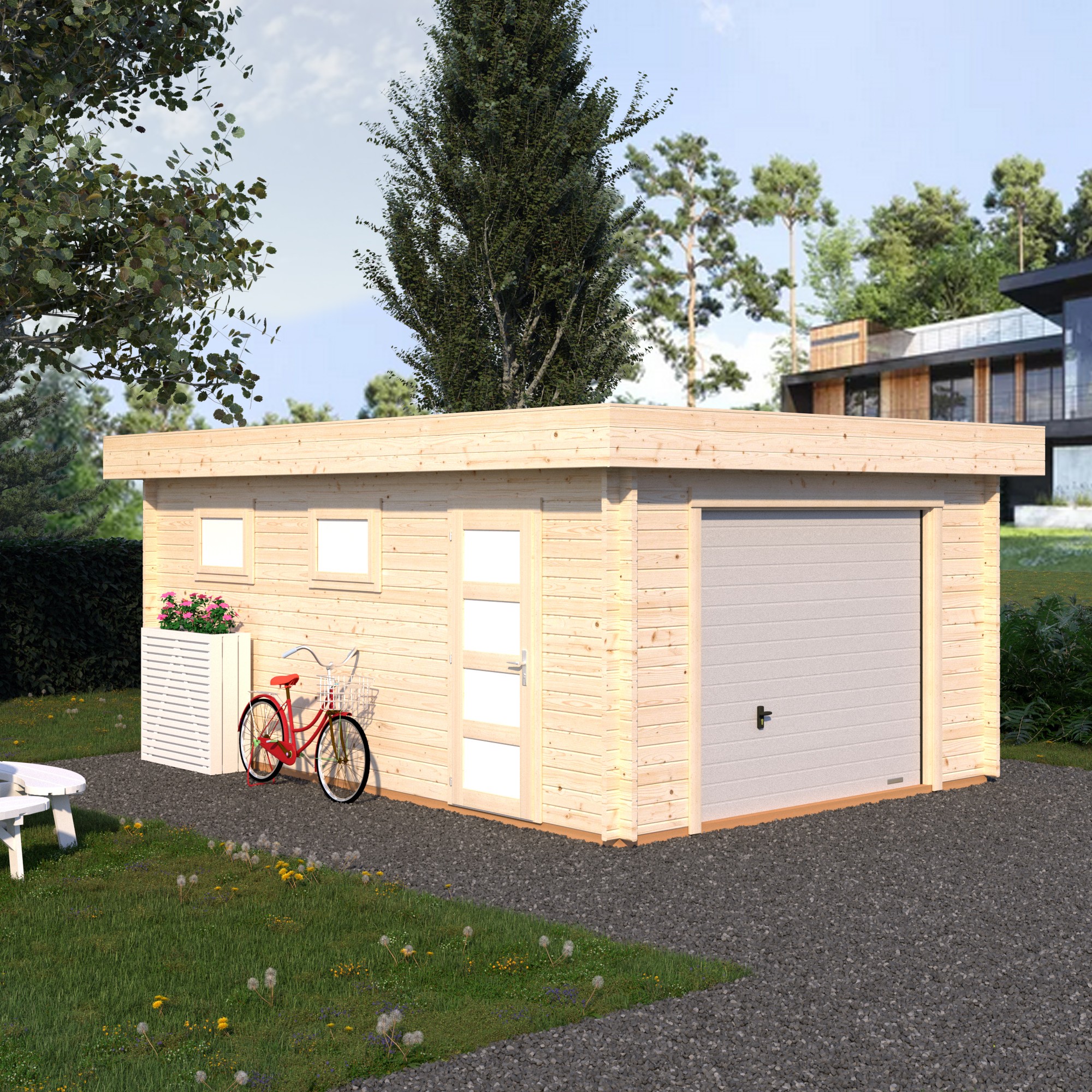 Garage Palmako Rasmus med Garageport 19,8 m2