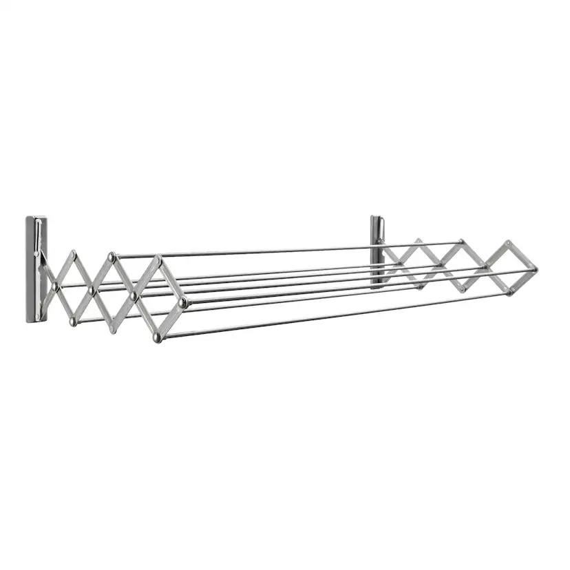 Torkställning Juwel Vägghängd & Hopfällbar 100 cm Stål Silver