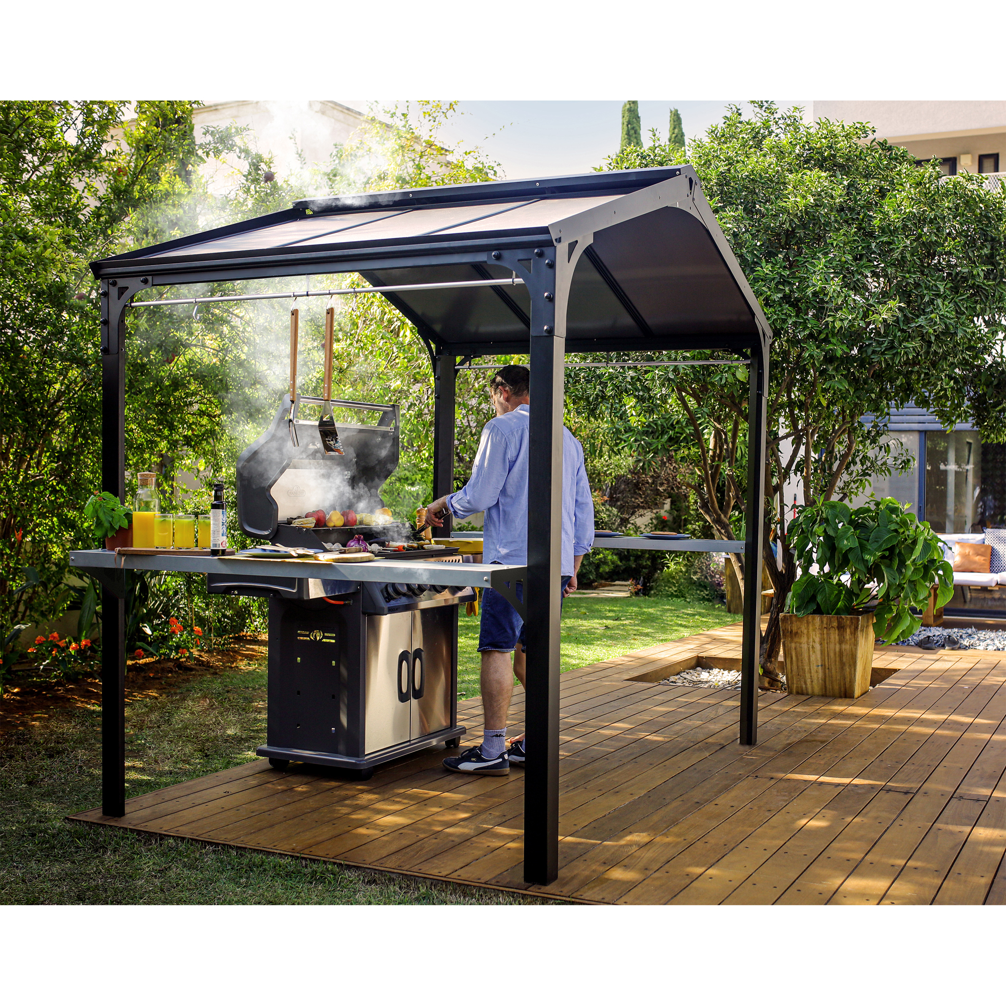 Paviljong Canopia by Palram Austin BBQ Aluminium 1,8 X 2,4 m