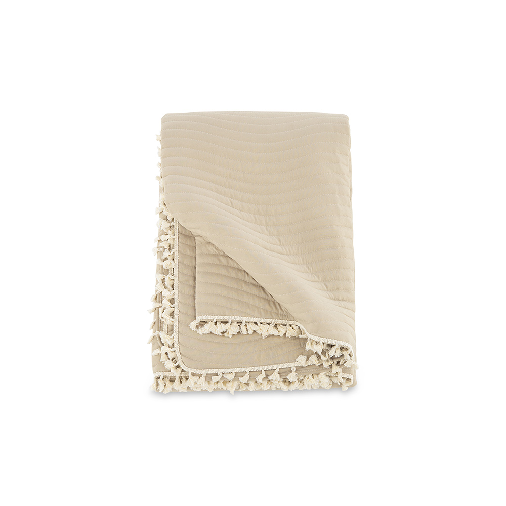 Lias Bedspread Microfiber - Beige / - 260*260 Beige, Mått: 260x260 cm