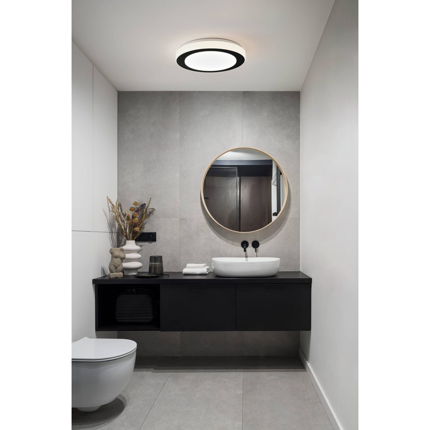 Vägg-/Taklampa Eglo Led Carpi 300 mm, Svart, Vit