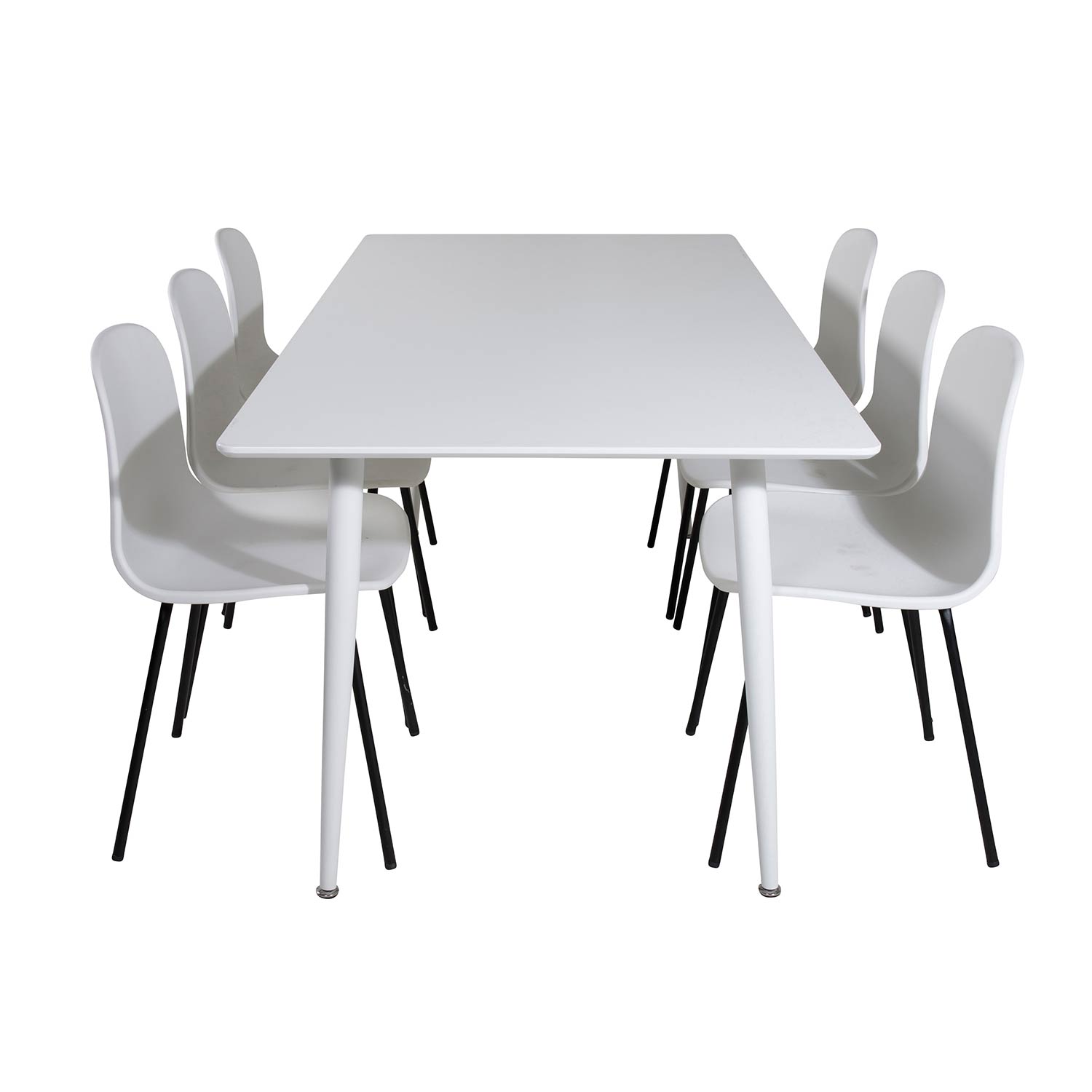 Polar table 180 cm -White top /Arctic Chair- White Plastic_6 Vit/Svart