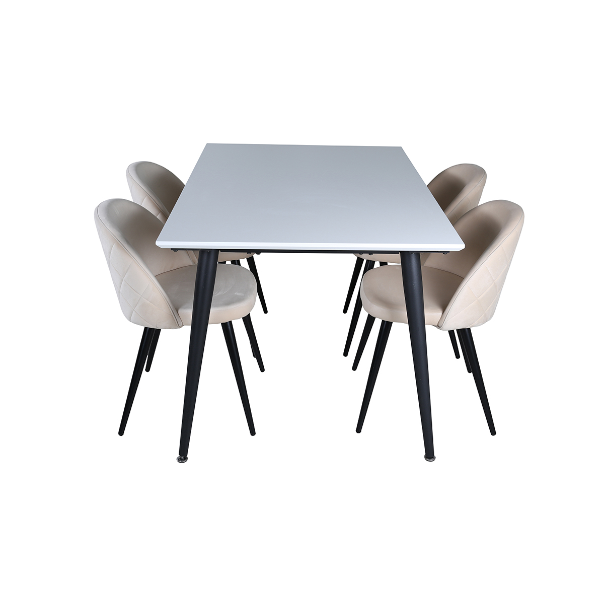 Matgrupp Venture Home Jolie med 4 Valentina Stitcthes Stolar Sammet